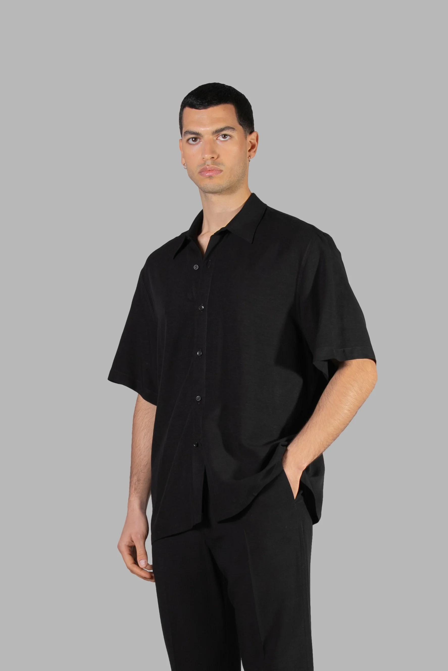 SHORT SLEEVE SHIRT LINEN BLEND