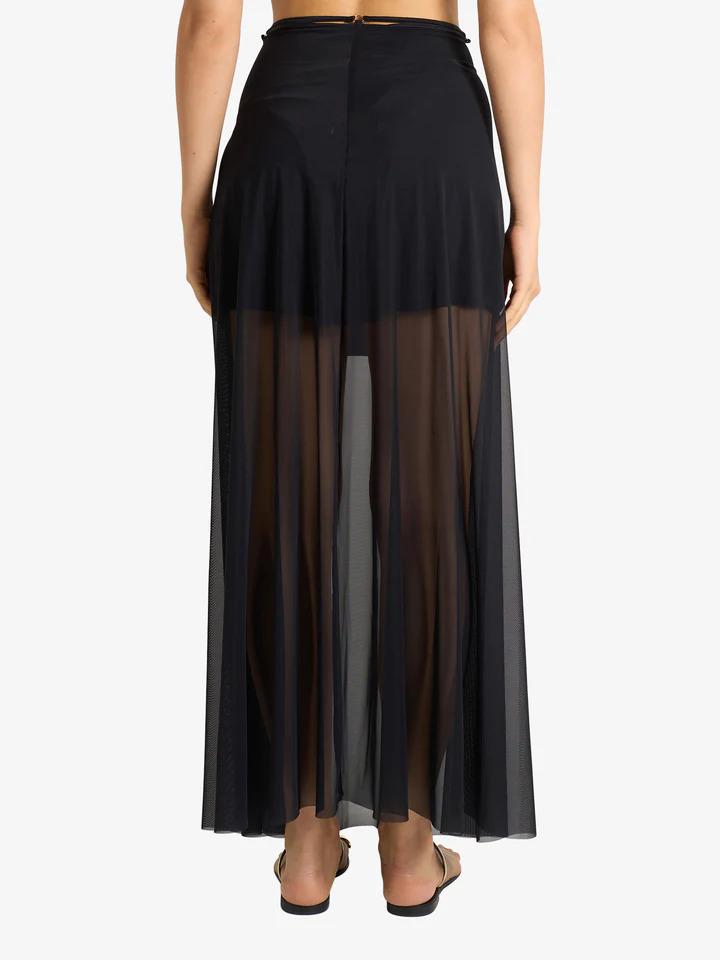 gonna donna lunga in tulle nero cotazur GOC61098 NERO COTAZUR 