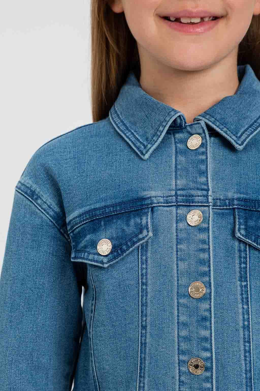 GIUBBINO BAMBINA IN DENIM MEDIO TWINSET 261GJ2080 DENIM BLU MEDIO TWINSET KIDS 