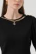MAGLIA DONNA IN LUREX CON MANICHE IN PLISSE NERO FRACOMINA FR25WT7027K459Q7 BLACK LUREX FRACOMINA 