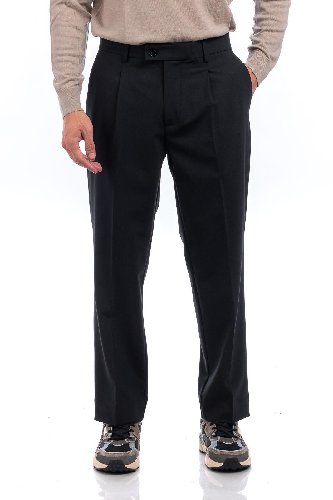 PANTALONE UOMO TAGLIO CLASSICO ANTRACITE GAZZARRINI PSI752 BLU GAZZARINI 