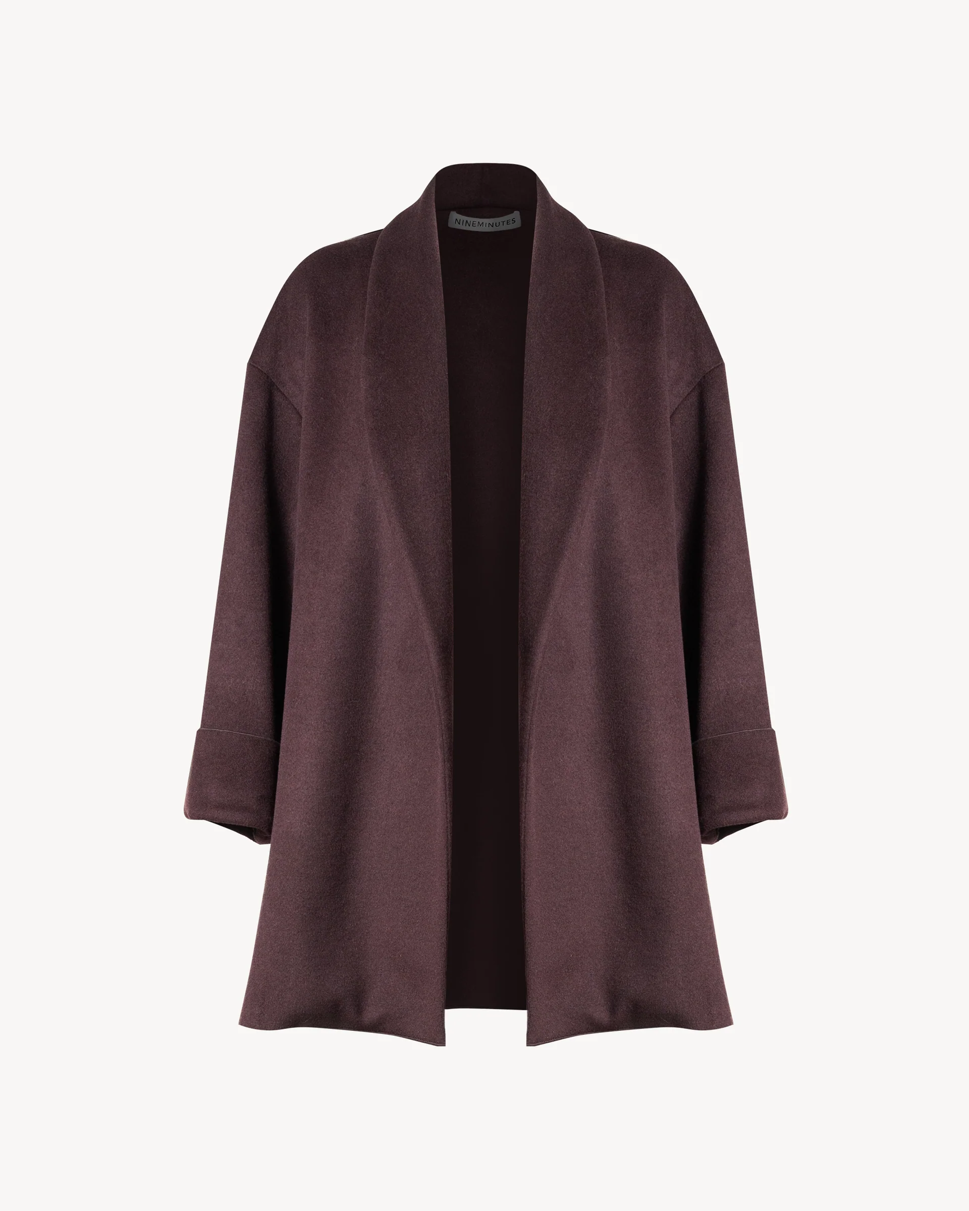 Cappotto Donna Midi Velour Tinto bordeaux nineminutes 25PRNCP-0002 UNICA NINEMINUTES 