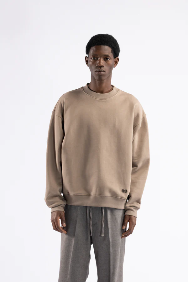 FELPA UOMO GIROCOLLO  OVERSIZE TORTORA I'M BRIAN F3517 TORTORA I'M BRIAN 