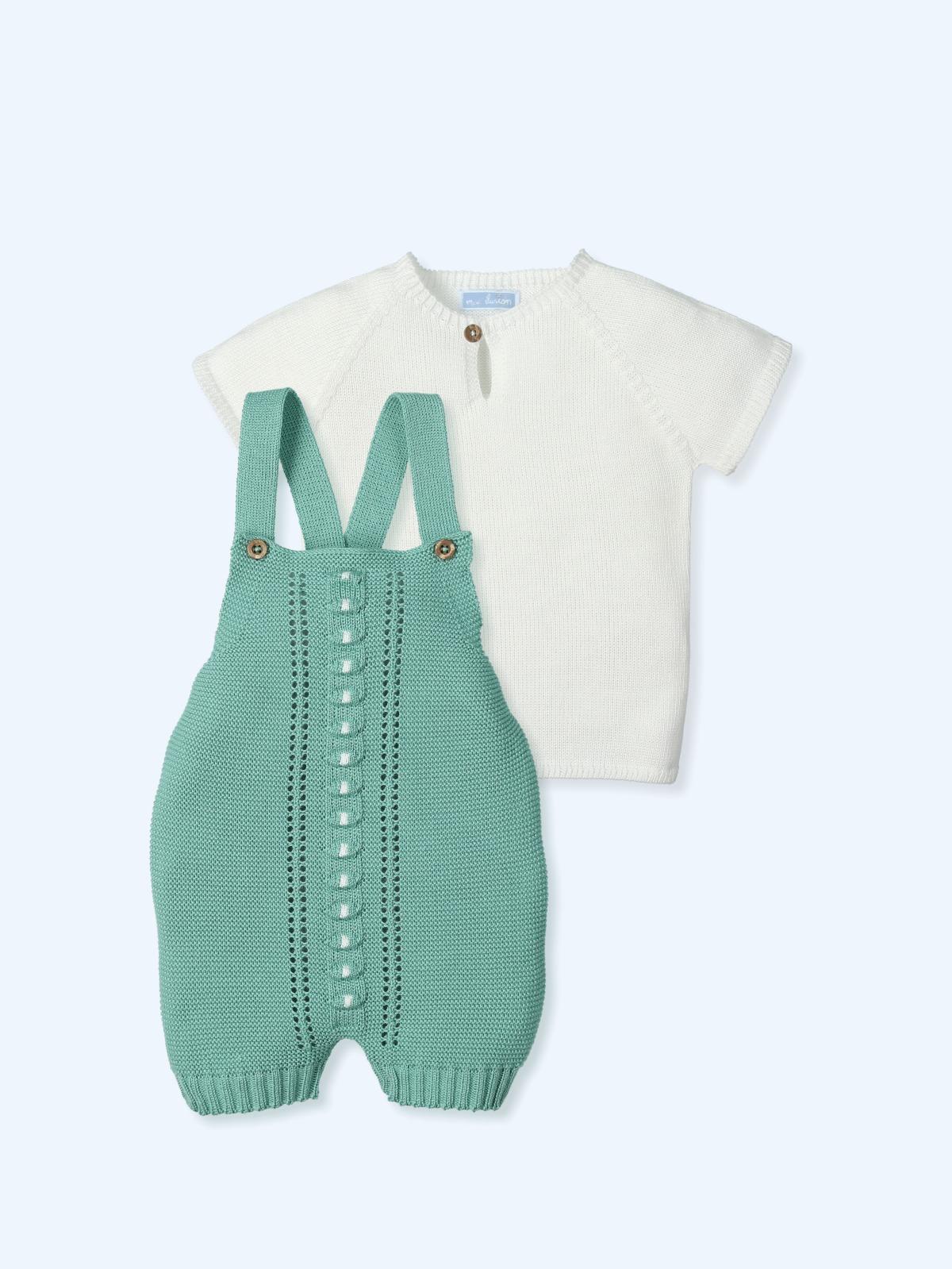 Salopette in maglia di cotone con maglia a maniche corte 9642 ATLANTIS MAC ILUSION KIDS 