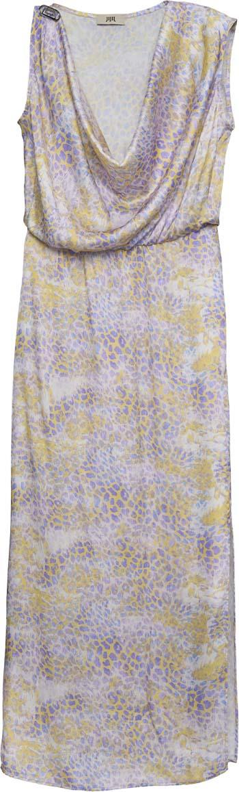 ABITO DONNA LUNGO CON SCOLLO MORBIDO FANTASIA JIJIL AB189 MACULATO LILLA JIJIL 