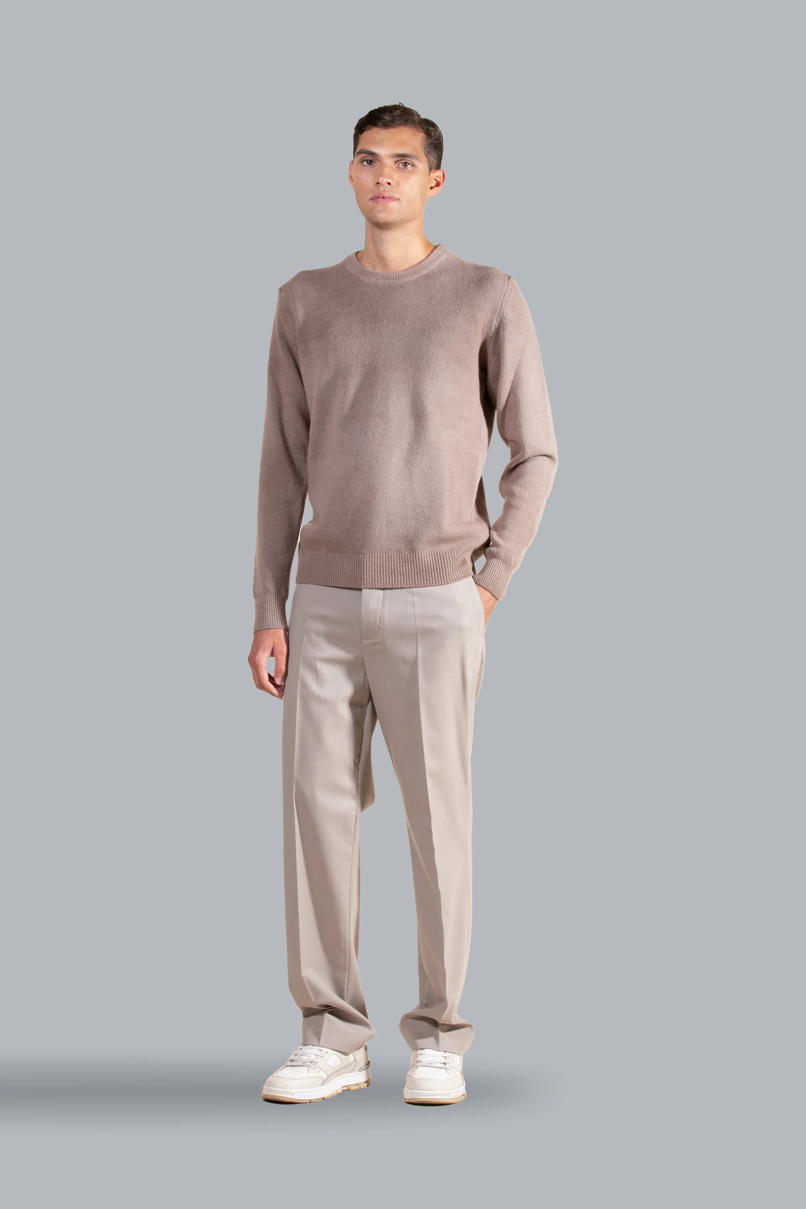 Maglia girocollo in 100% lana