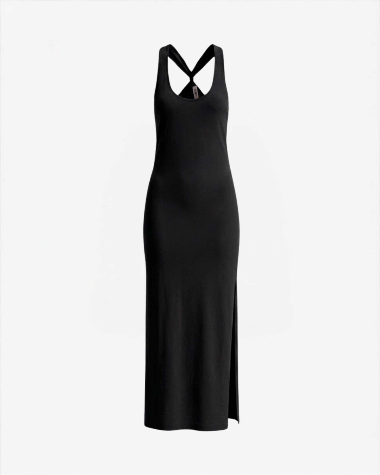 ABITO DONNA MIDI IN VISCOSA CON INCROCIO SUL RETRO NERO HINNOMINATE HMABW02497 NERO HINNOMINATE 