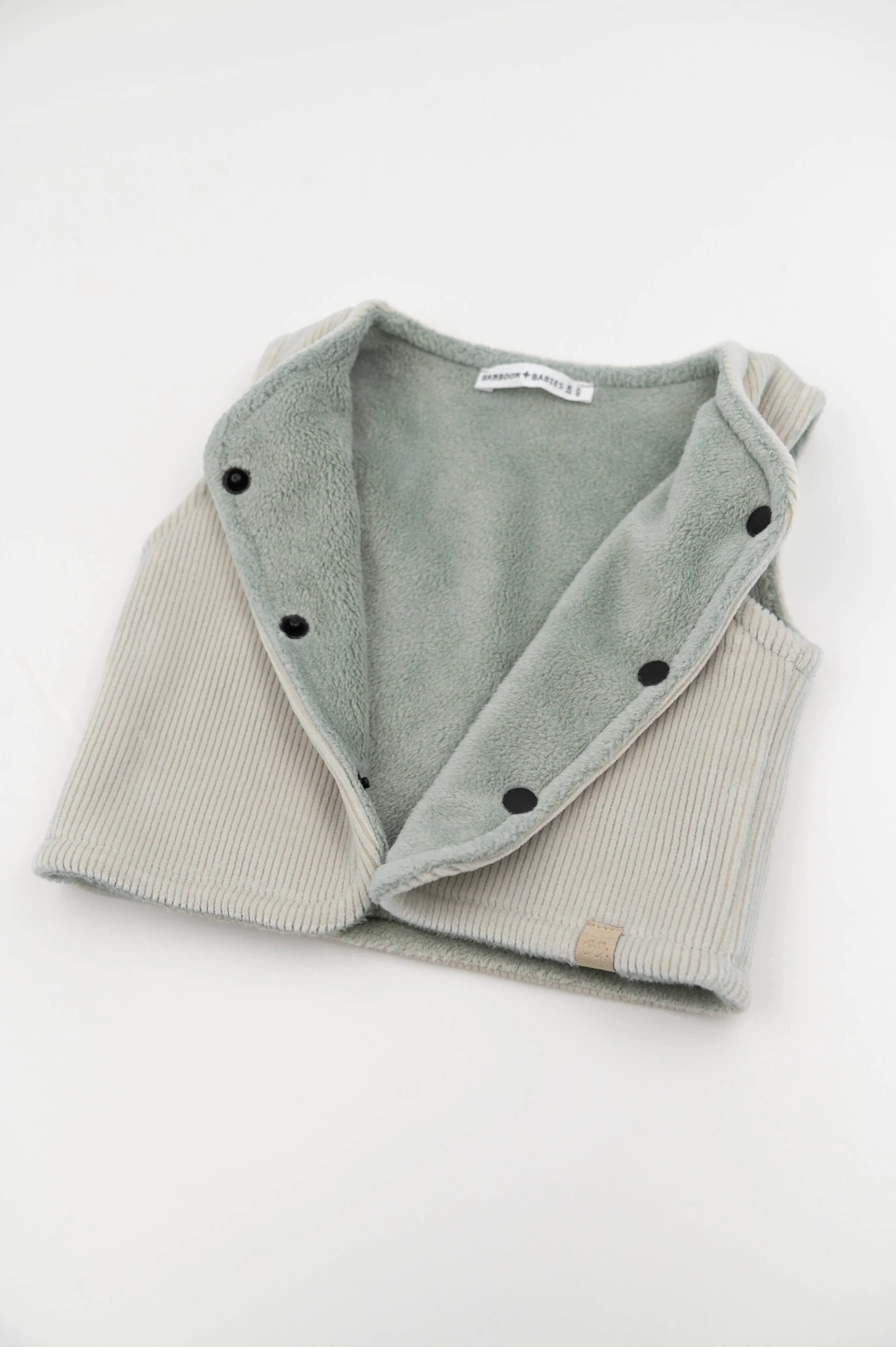 GILET BAMBINO SMANICATO REVERSIBILE grey bamboom 1057 SKY GREY BAMBOOM 