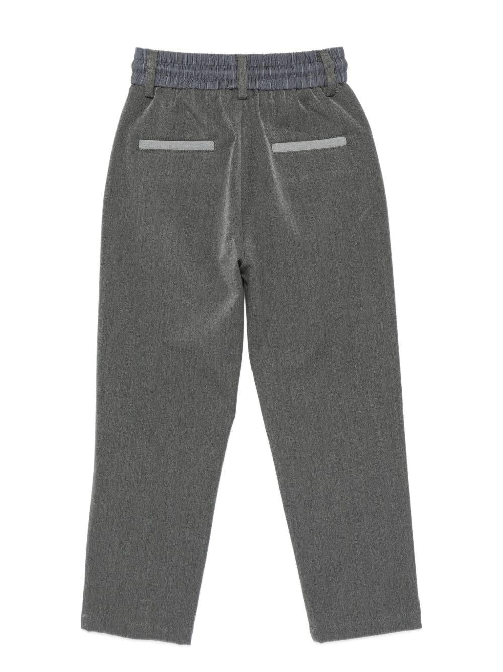 PANTALACCIO BAMBINO MAJIC TASCA A FILO BICOLORE GREY STEEL RICHMOND RBA25102PA GREY STEEL JOHN RICHMOND JUNIOR 
