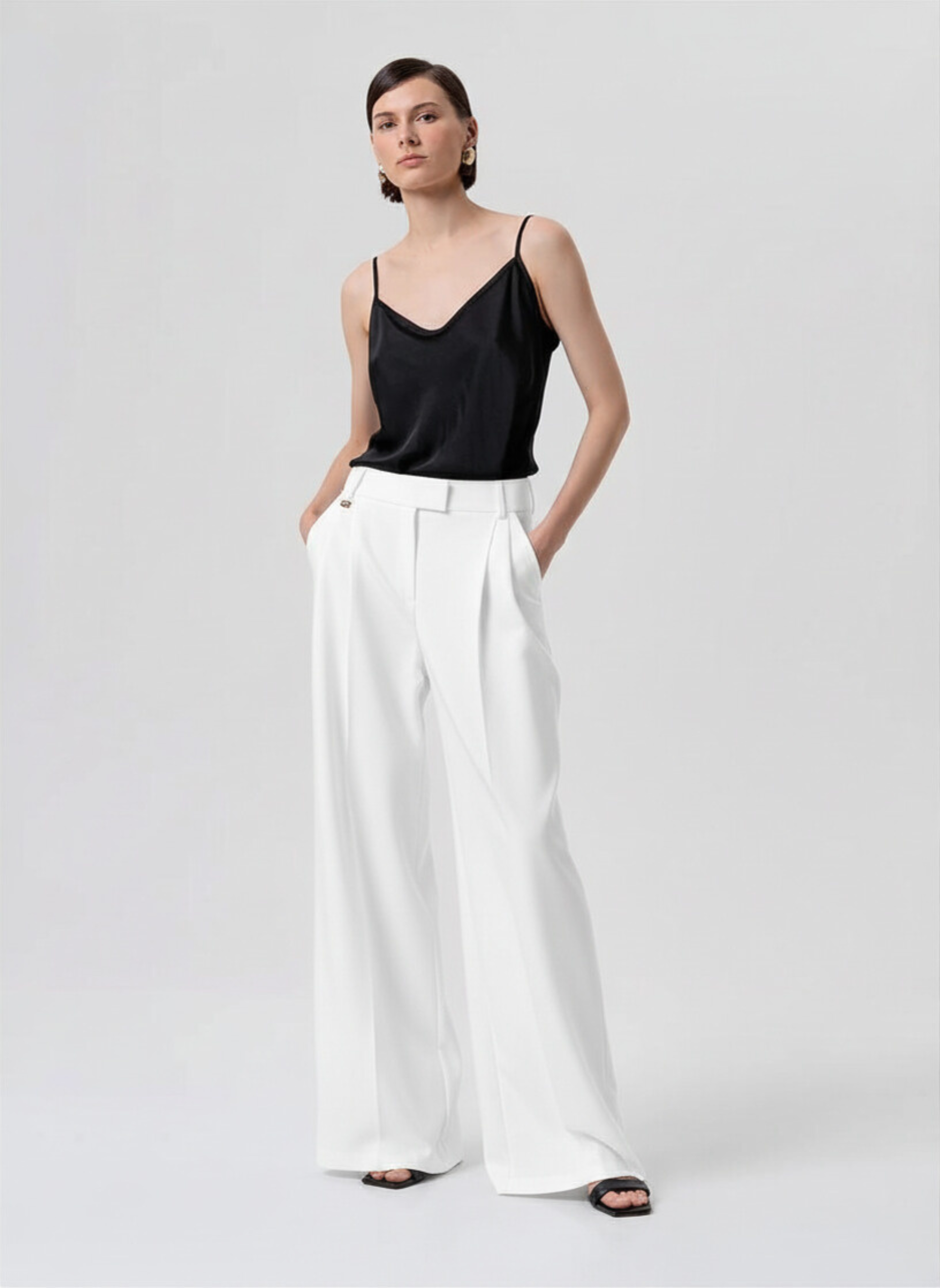 PANTALONE DONNA SARTORIALI PALAZZO BIANCO FRACOMINA FR26SV3001W42901 BIANCO FRACOMINA 