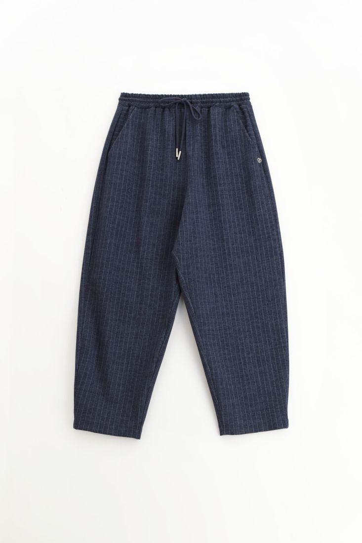 PANTALONE DOONA ELASTICO IN VITA A TRIGHE BLU PLEASE P3K1DLH000 JEANS PLEASE 