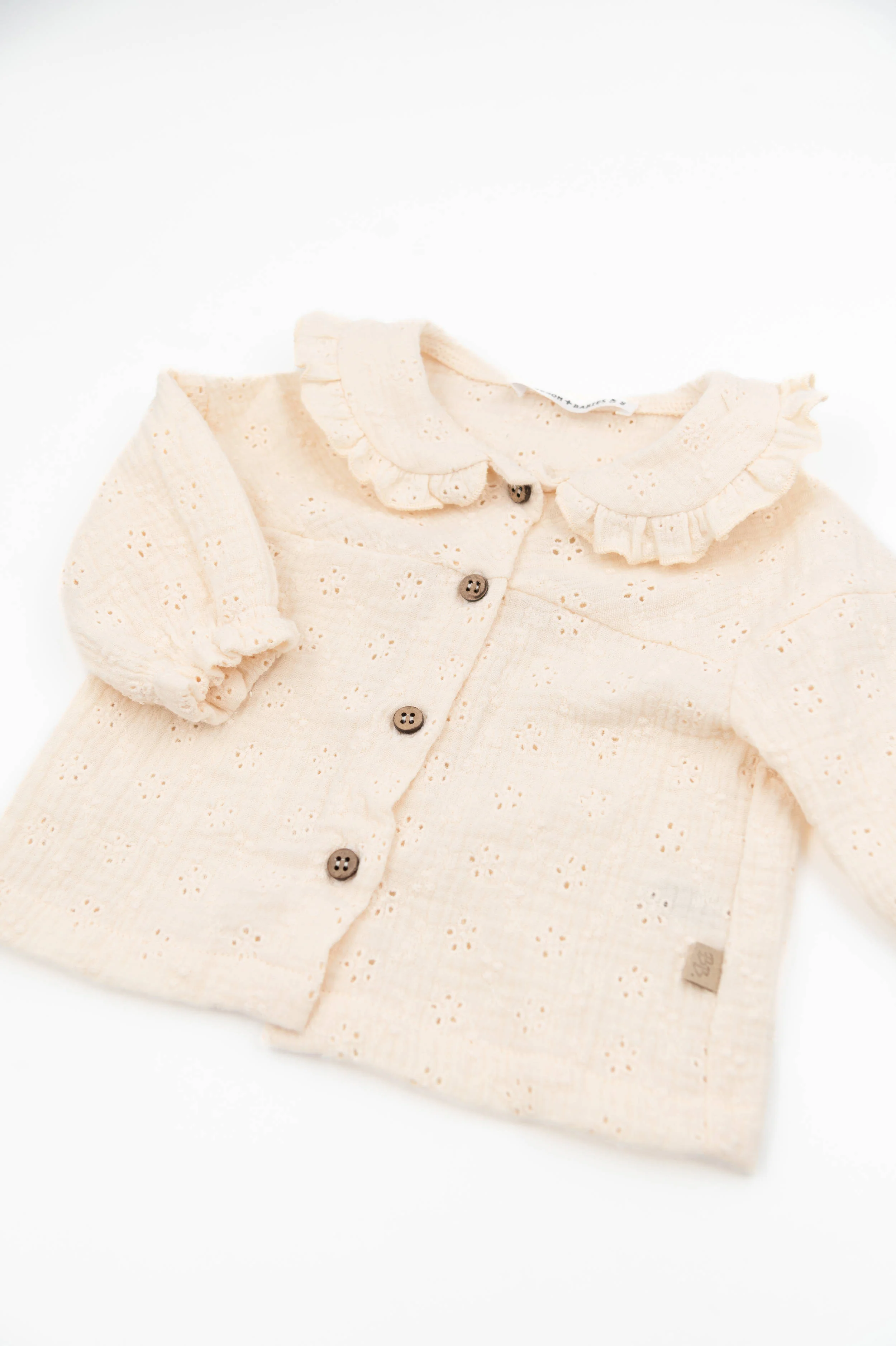 blusa neonata con colletto volant warm white bamboom 1025 WARM WHITE BAMBOOM 