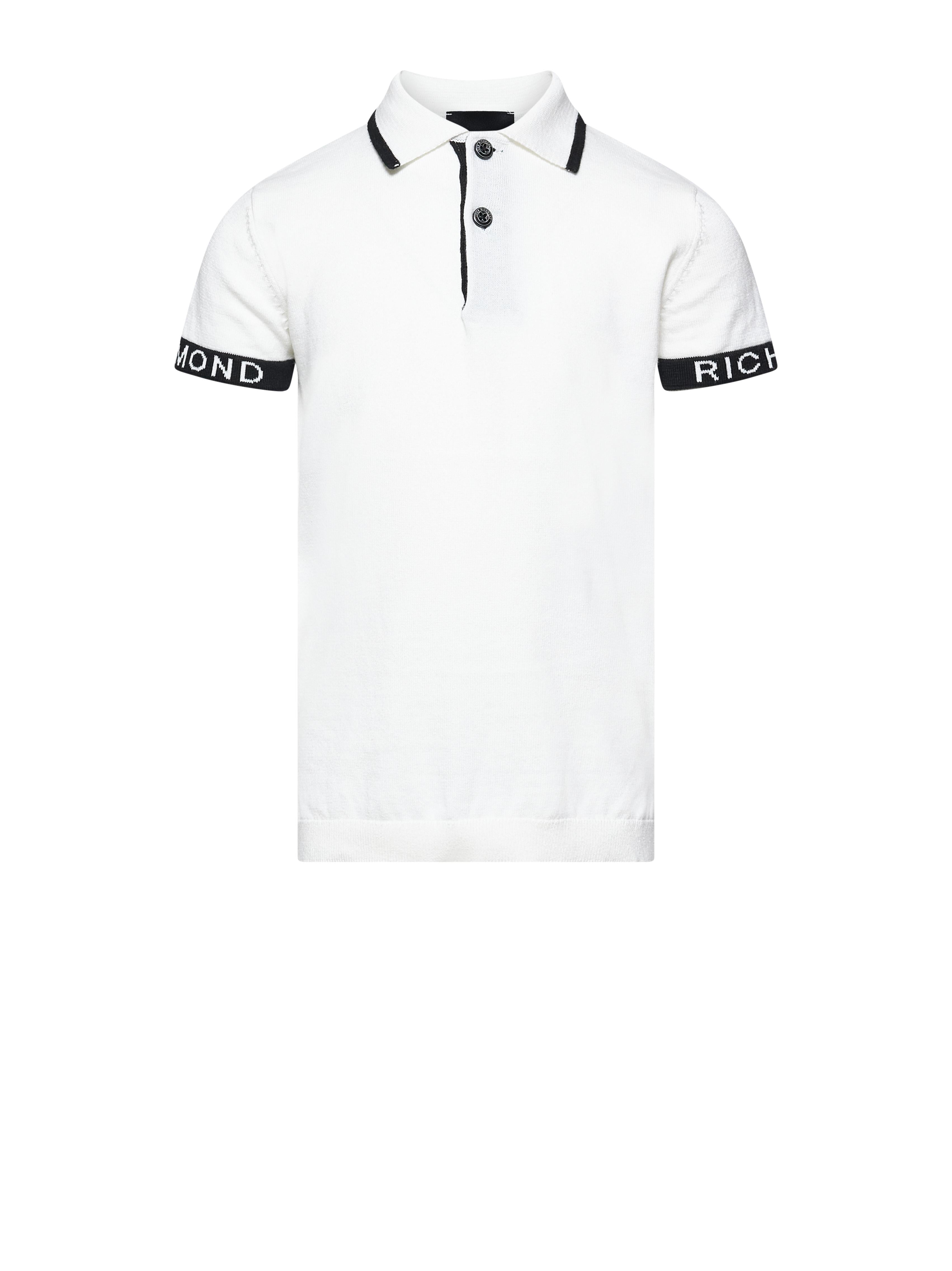POLO BAMBINO MEZZA MANICA CON DETTAGLIO LOGO BIANCA JOHN RICHMOND RBP26147PO WHITE JOHN RICHMOND JUNIOR 