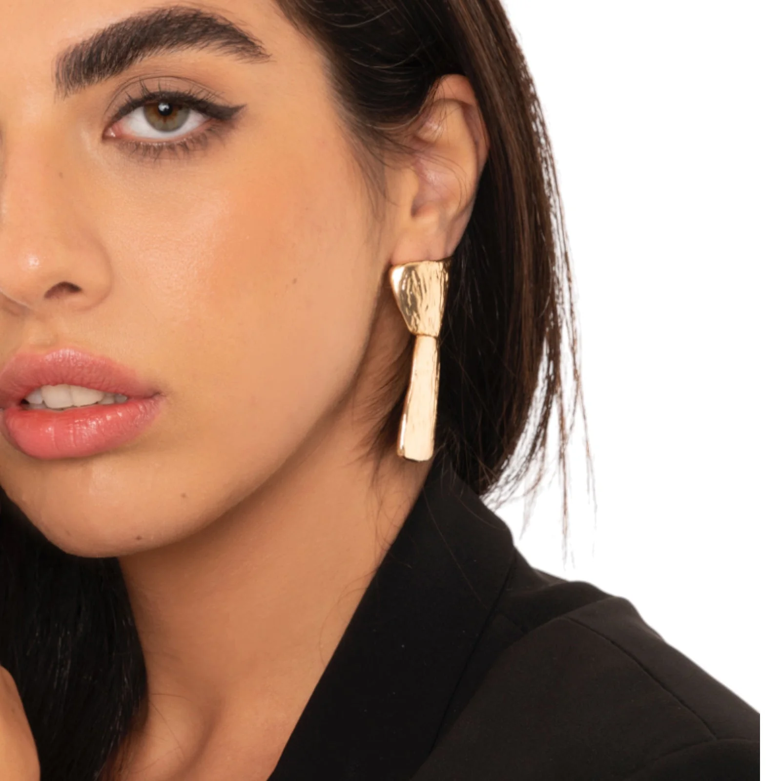 ORECCHINI DONNA PENDENTI IN METALLO GRAFFIATO ORO MYA ACCESORIES G13740 ORO MYA ACCESORIES 