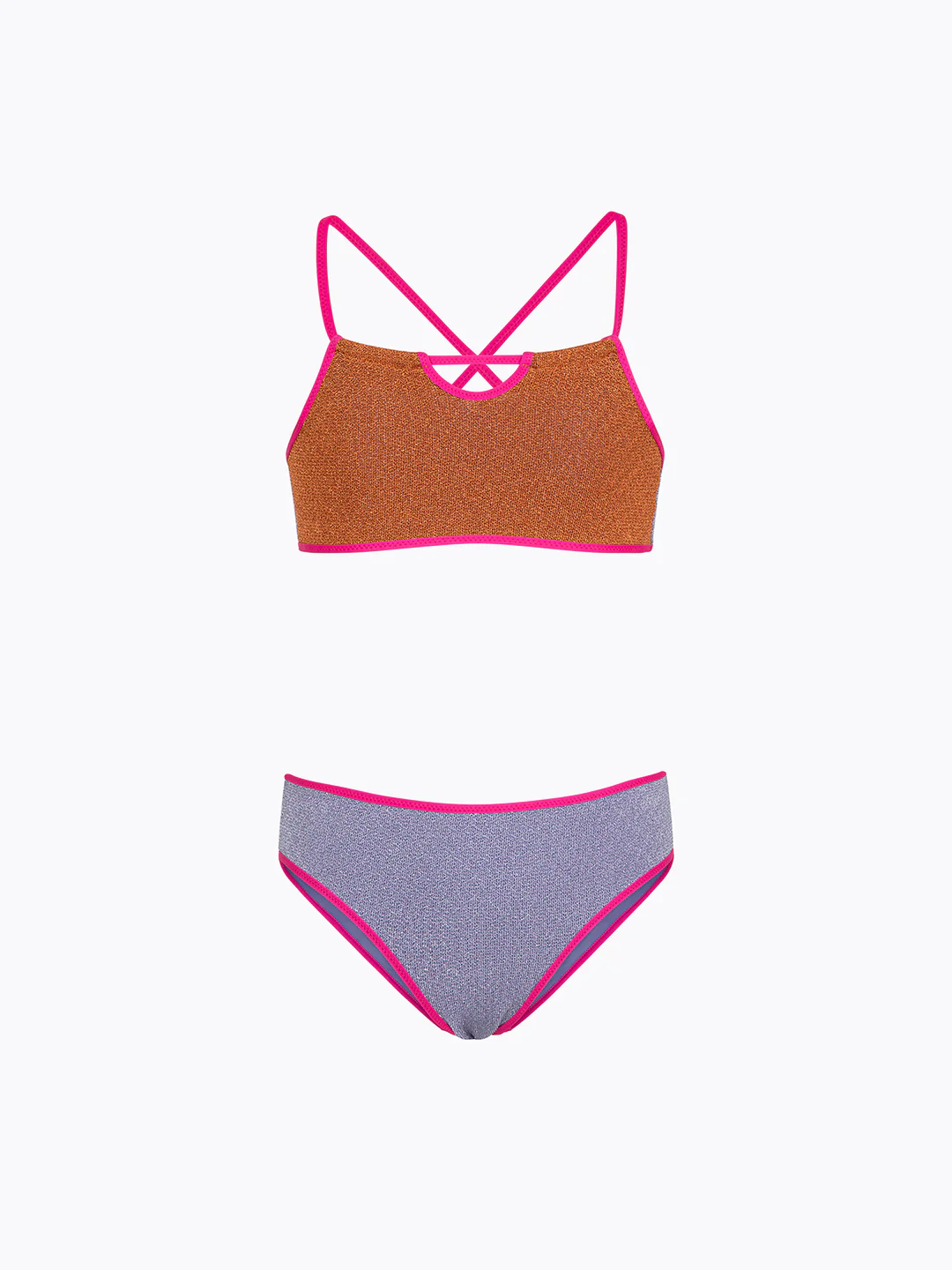 bikini bambina top fisso e slip fisso multicolore f**k FJ26-SG0501MC MULTICOLOR F**K KIDS 
