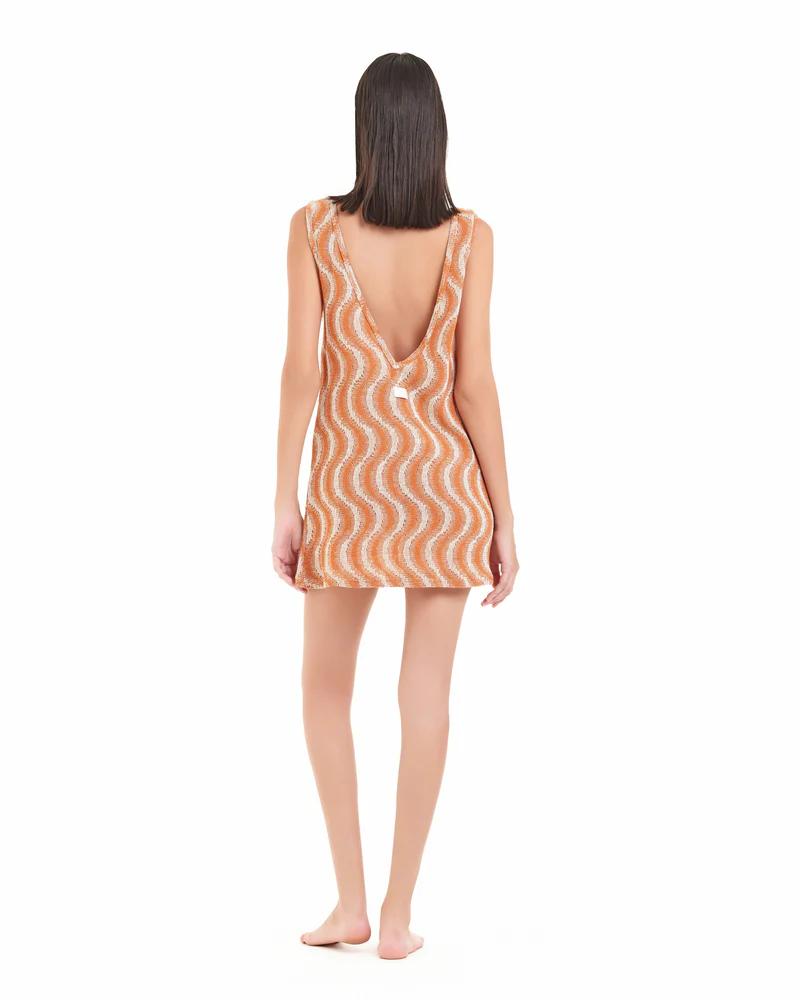Mini abito Cotazur in maglia con scollo a V VSCA0021 WAVE COTAZUR 