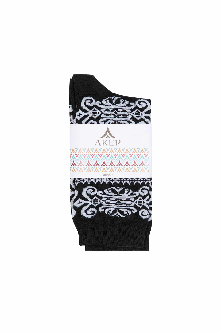 CALZINI CORTI AKEP IN TESSUTO JACQUARD