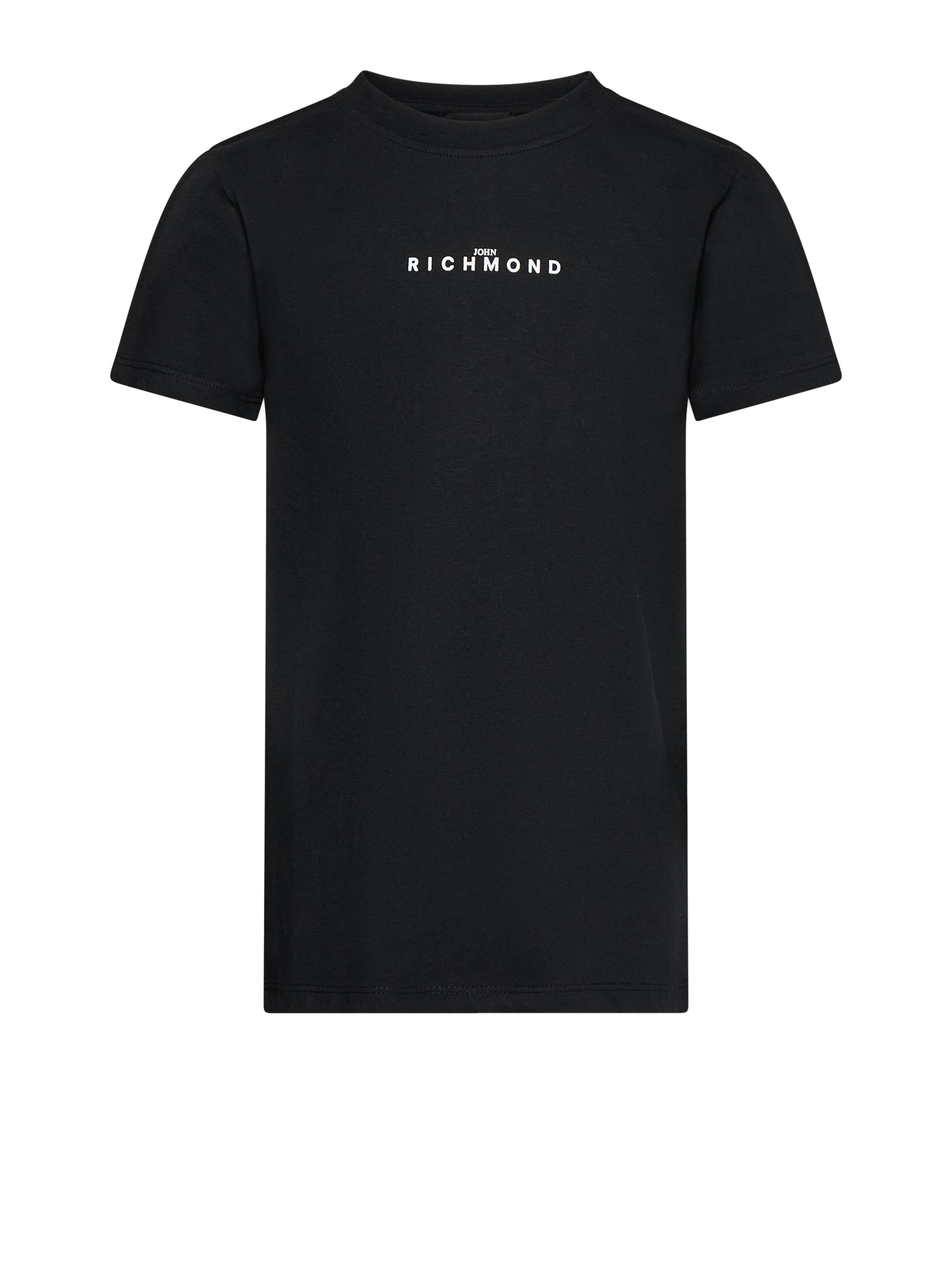T-SHIRT BAMBINO BASICA CON LOGO NERA JOHN RICHMOND RBP26005TS BLACK JOHN RICHMOND JUNIOR 