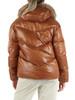 piumino donna in piuma d'oca con cappuccio e pelliccia caramel cafe freedomday O00037 CARAMEL CAFE FREEDOMDAY 