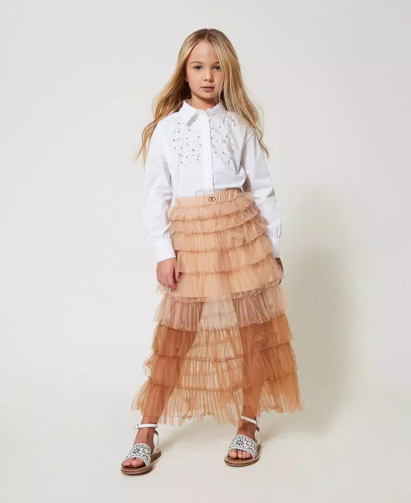 Gonna lunga in tulle 251GJ2QS1 CANAPA TWINSET KIDS 
