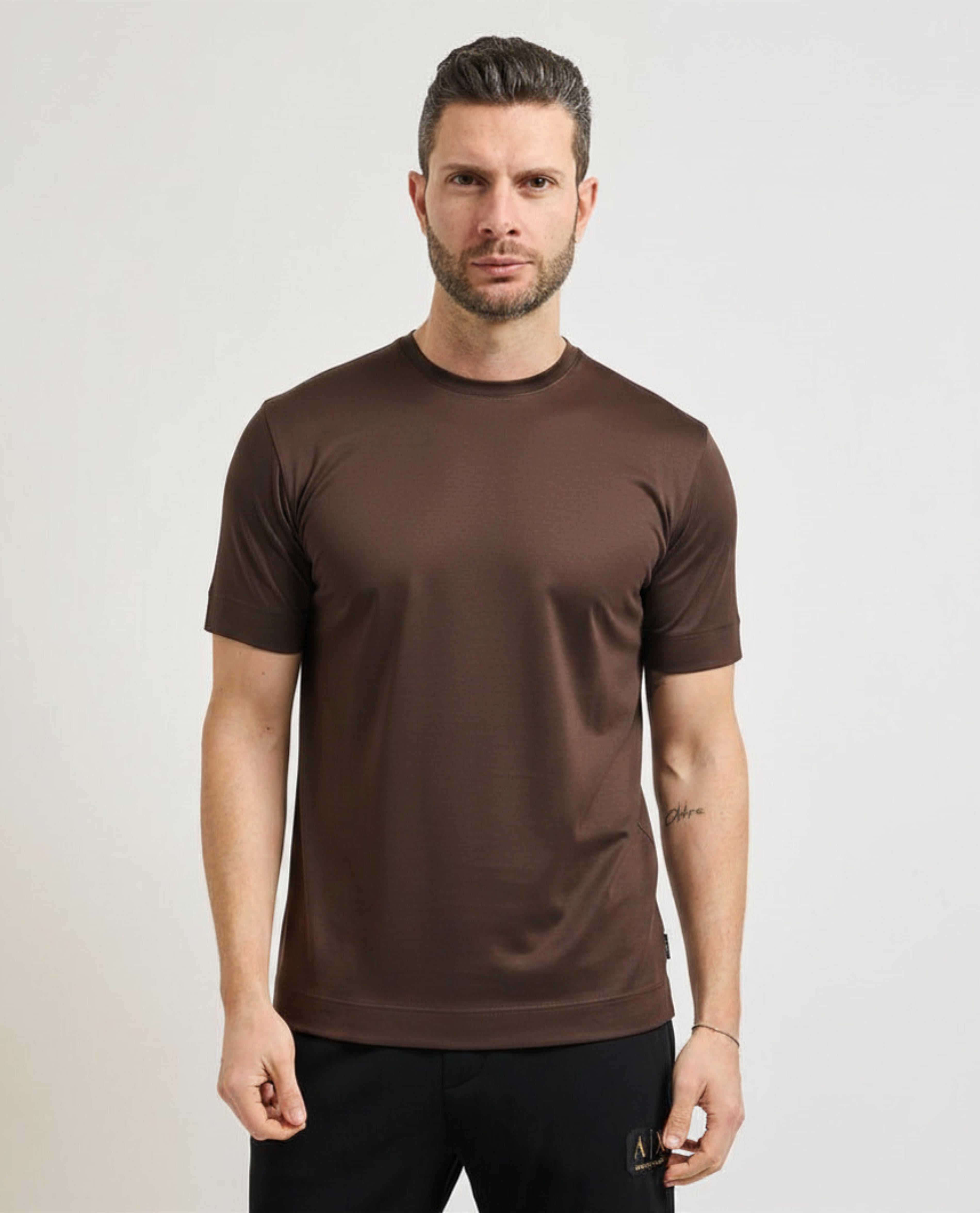 T-SHIRT UOMO MEZZA MANICA FILO DI SCOZIA MORO GAZZARRINI TE210G MORO GAZZARINI 