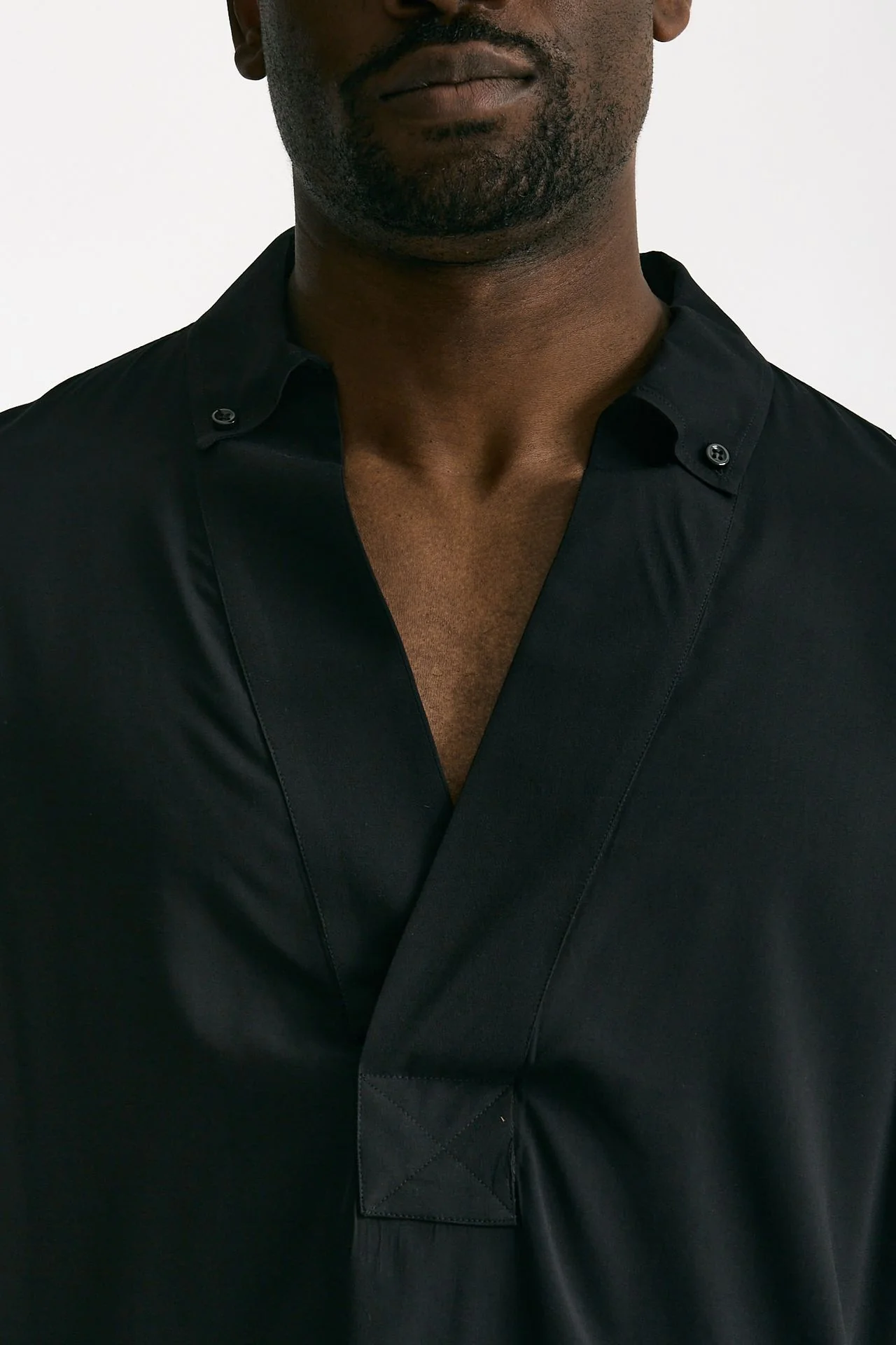 CAMICIA UOMO MANICA LUNGA COLLO CON REVER NERO MARSEM C063 NERO MARSEM 
