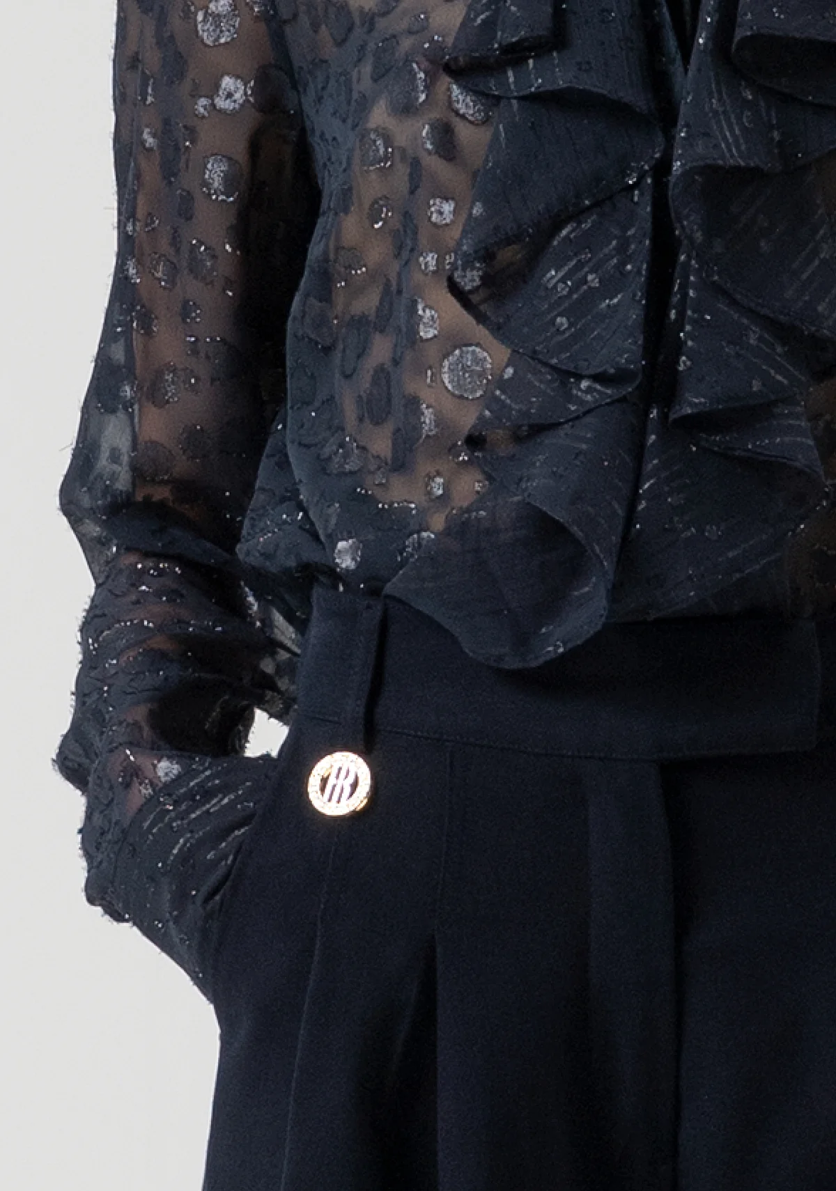 pantalone flare FR25WV3007W80031 DARK BLUE FRACOMINA 