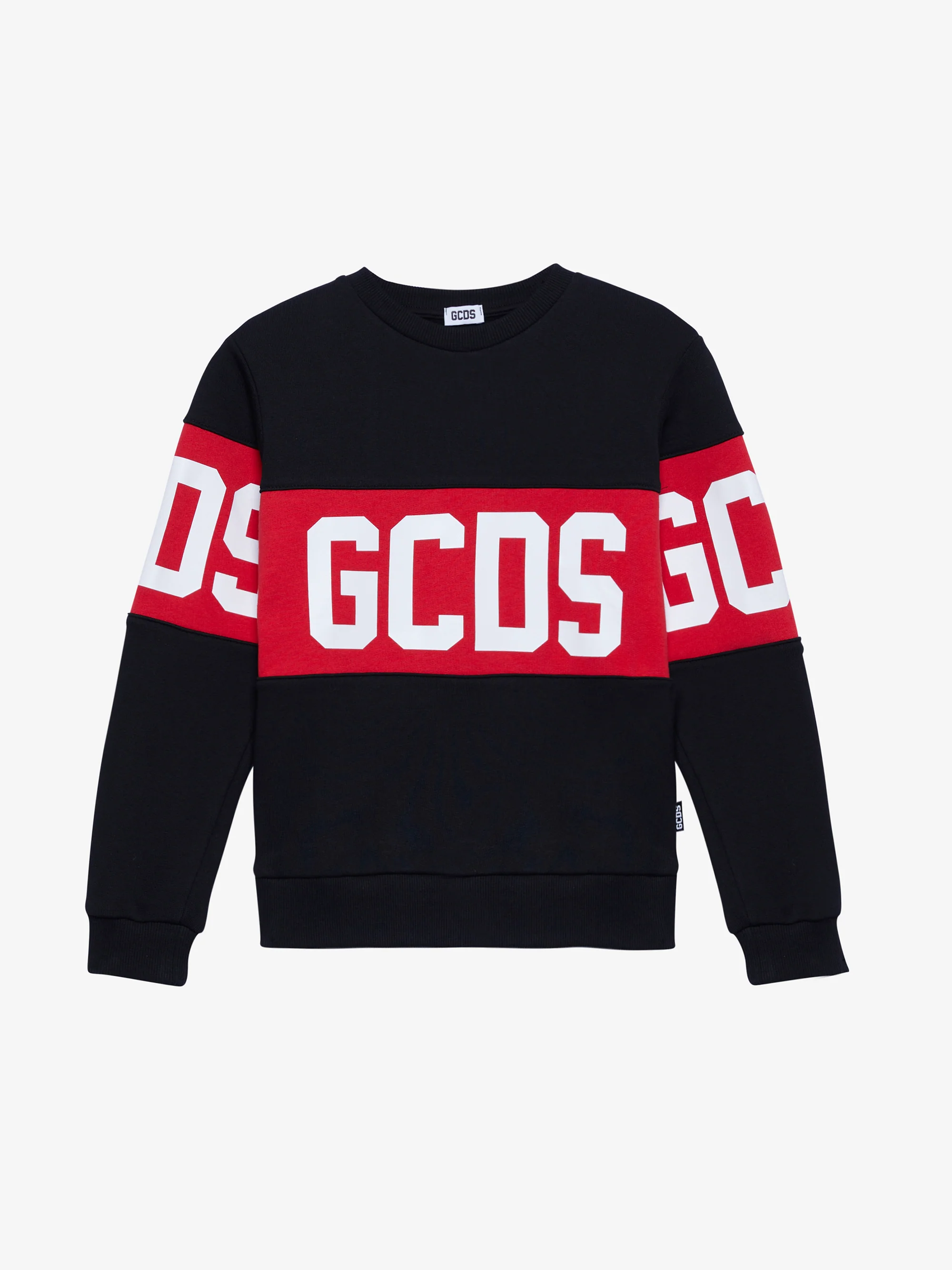 FELPA BAMBINO BAND LOGO CREWNECK NERO GCDS B2KU1527BA2 NERO GCDS KIDS 