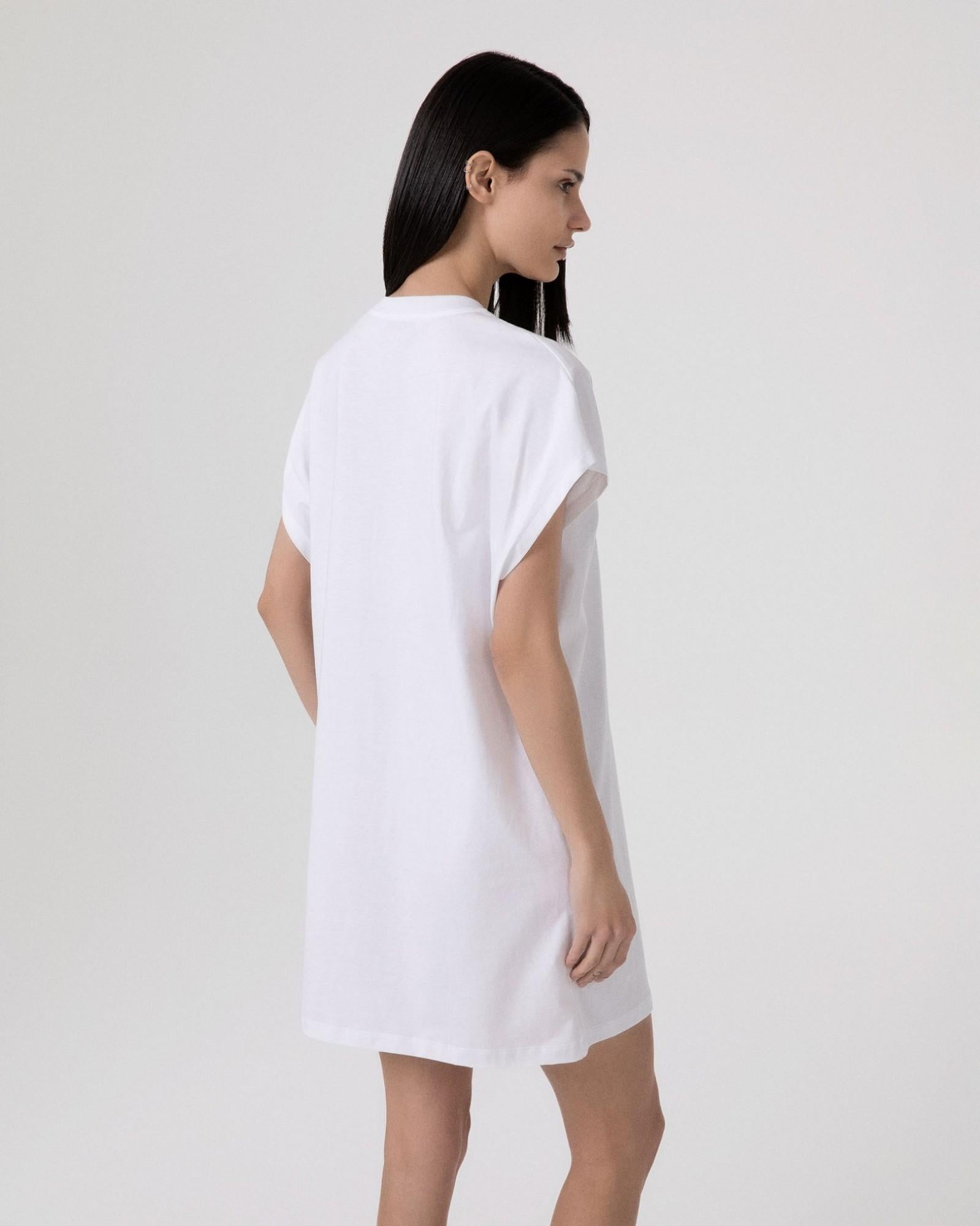 abito donna corto modello maxi t-shirt bianco hinnominate HMABW02366 BIANCO HINNOMINATE 