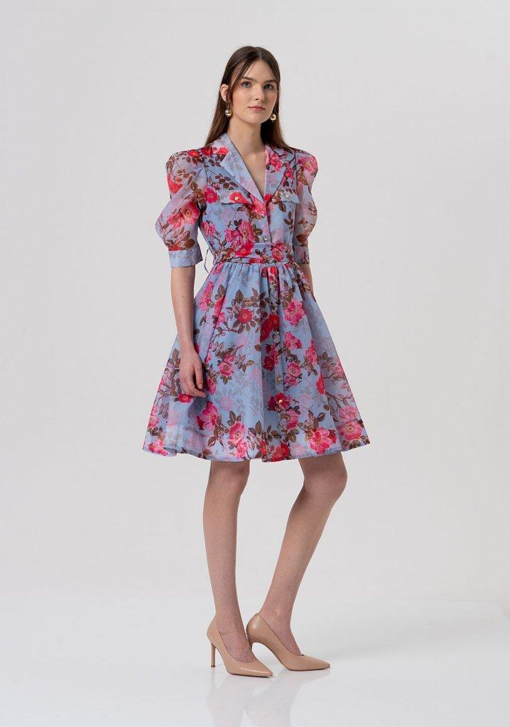 ABITO MIDI IN FANTASIA FLOREALE FRACOMINA FR26SD1032W775R8 LIGHTBLUCHERRY FRACOMINA 