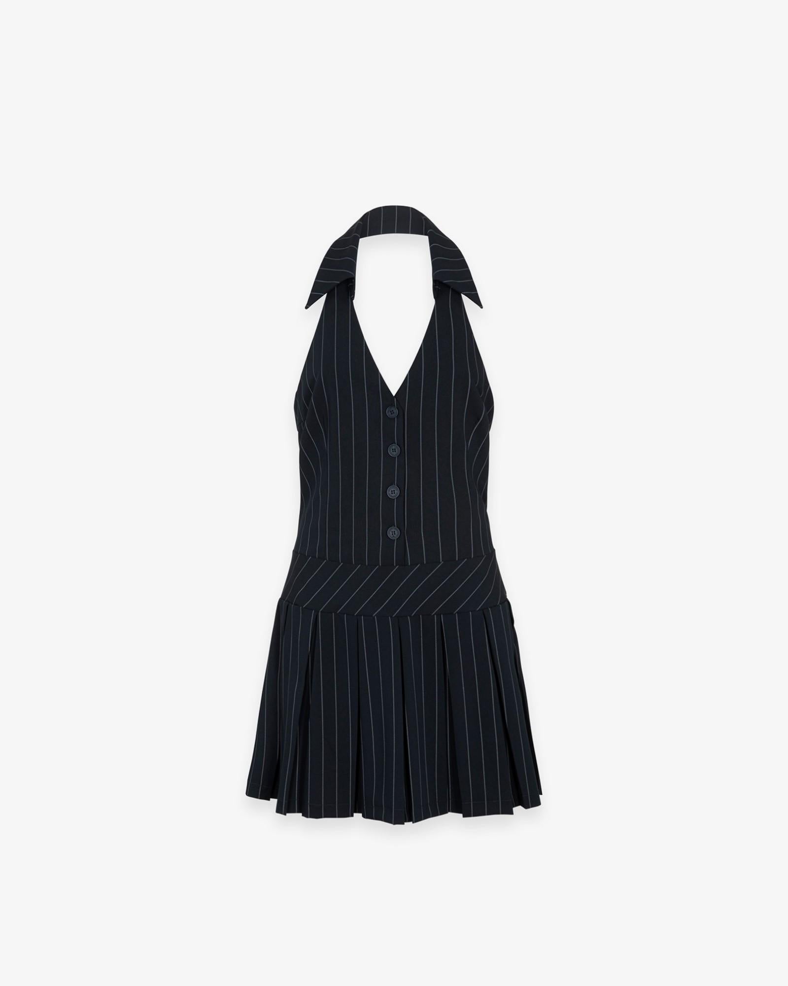 ABITO DONNA CORTO GESSATO CON COLLETTO A POLO BLU HINNOMINATE HMABW02575 BLU HINNOMINATE 