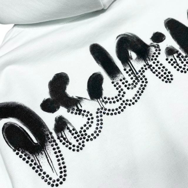 Disclaimer kids felpa bianca logo borchie ragazza 58517 58517 BIANCO DISCLAIMER 