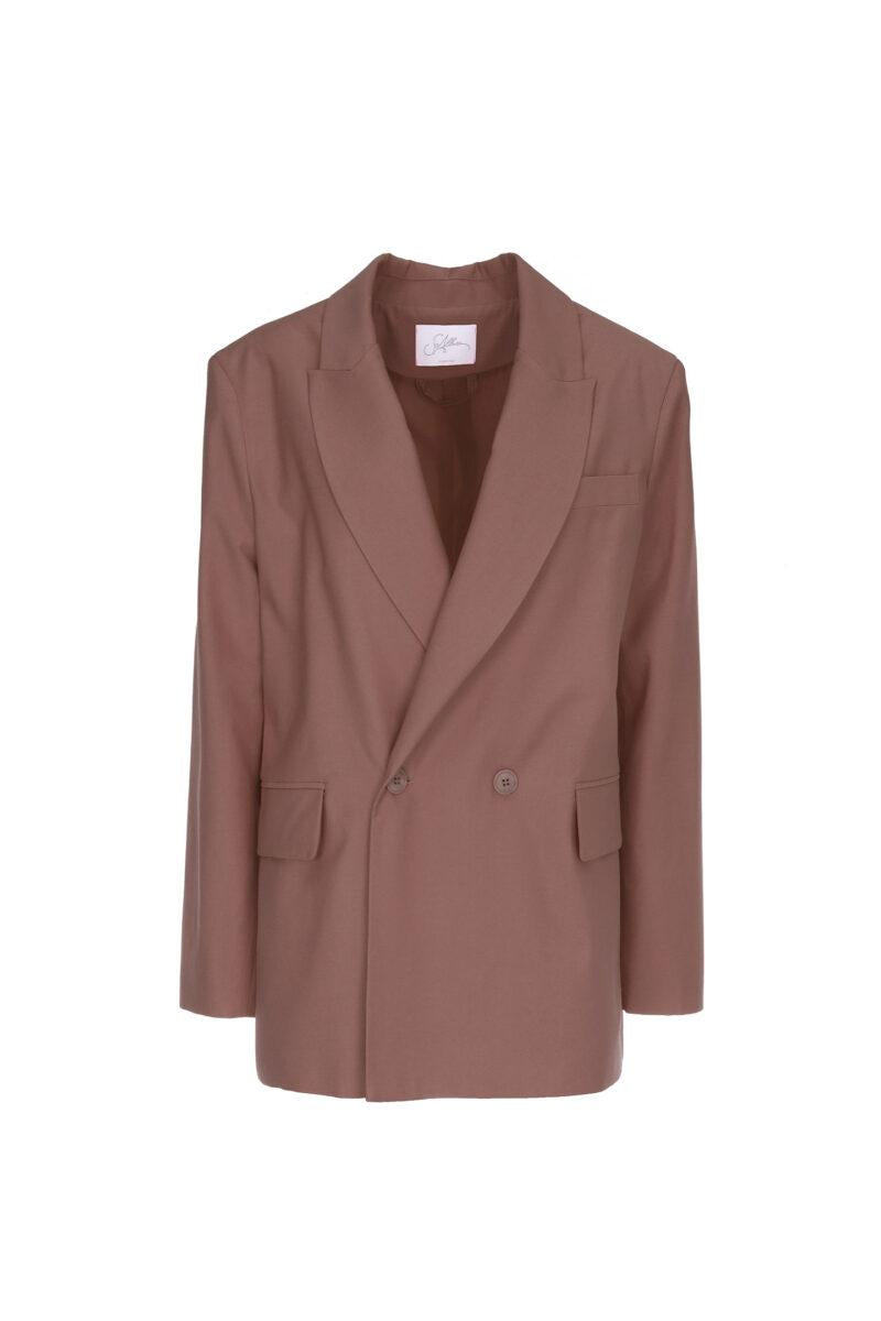 GIACCA OVERSIZE IN TWILL CON CINTURA