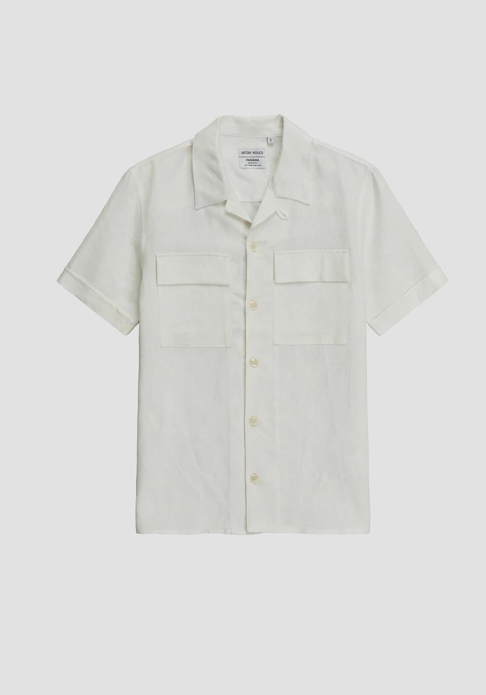 CAMICIA UOMO MEZZA MANICA CON TASCHE DAVANTI BIANCO ANTONY MORATO MMSS00202 FA900135 PANNA ANTONY MORATO 