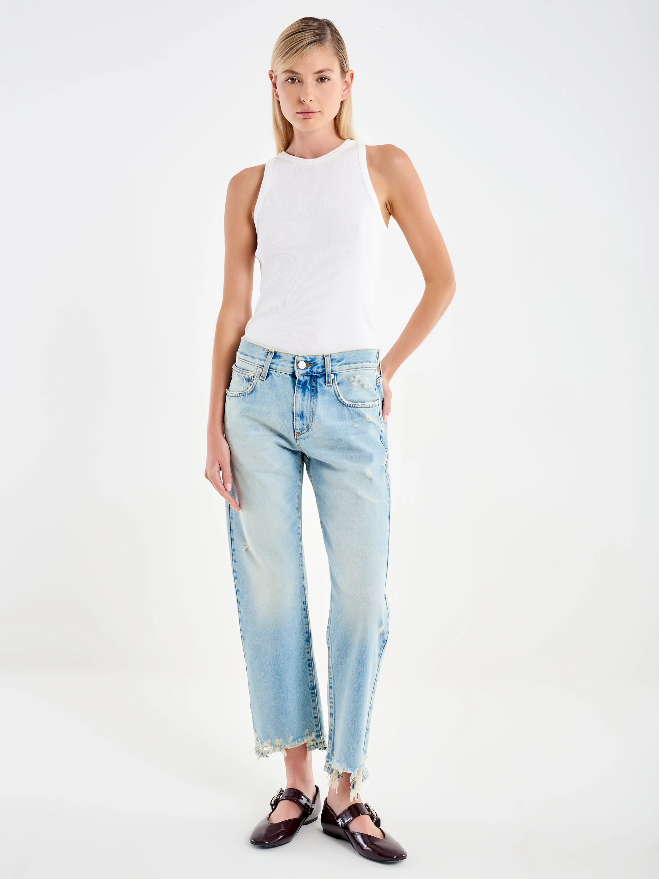 Jeans DONNA Straight Relaxed Zeke Vintage DENIM VICOLO DAB5121 DENIM VINTAGE VICOLO 