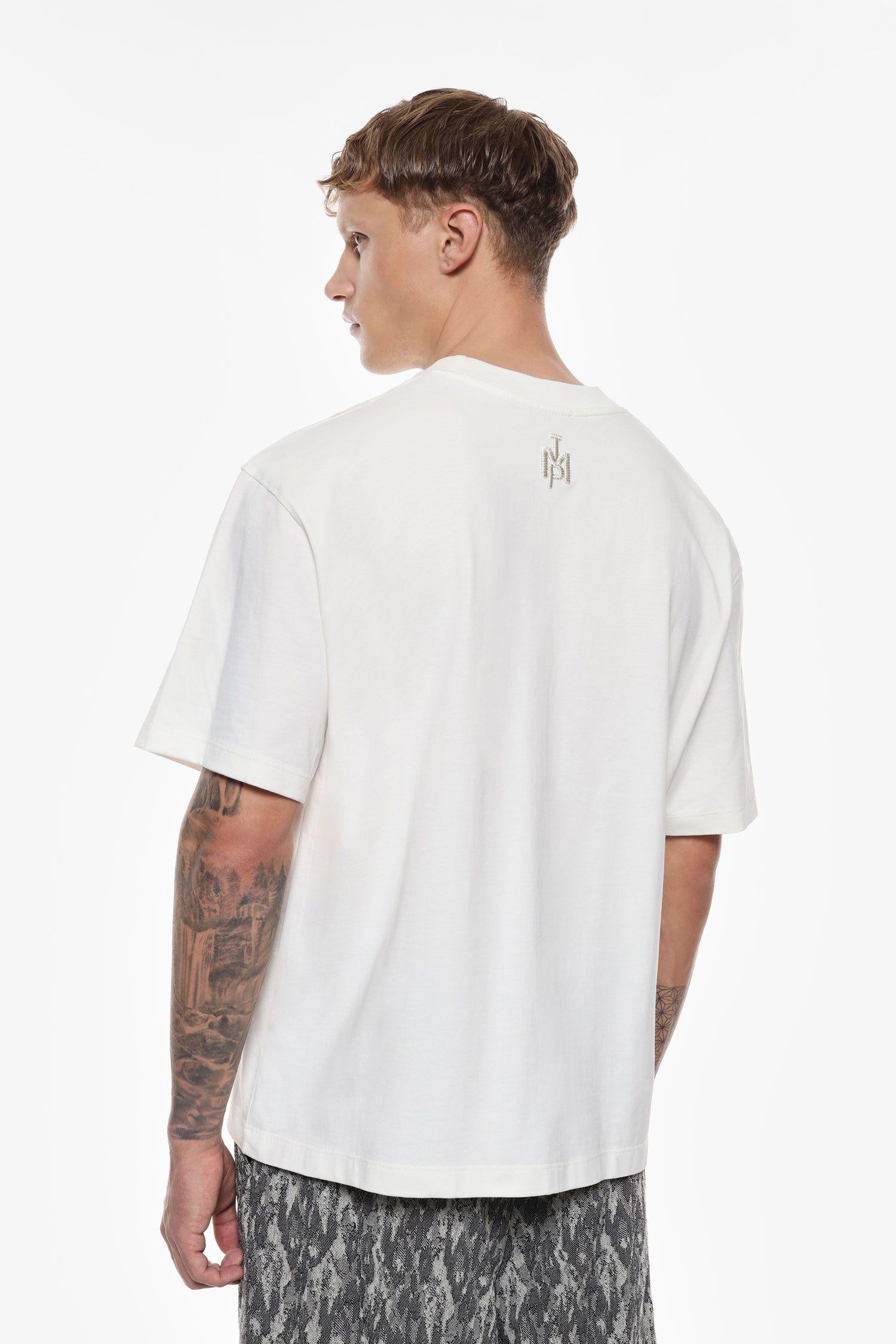 T-shirt uomo girocollo a maniche corte panna imperial T8588T114 PANNA IMPERIAL  UOMO 