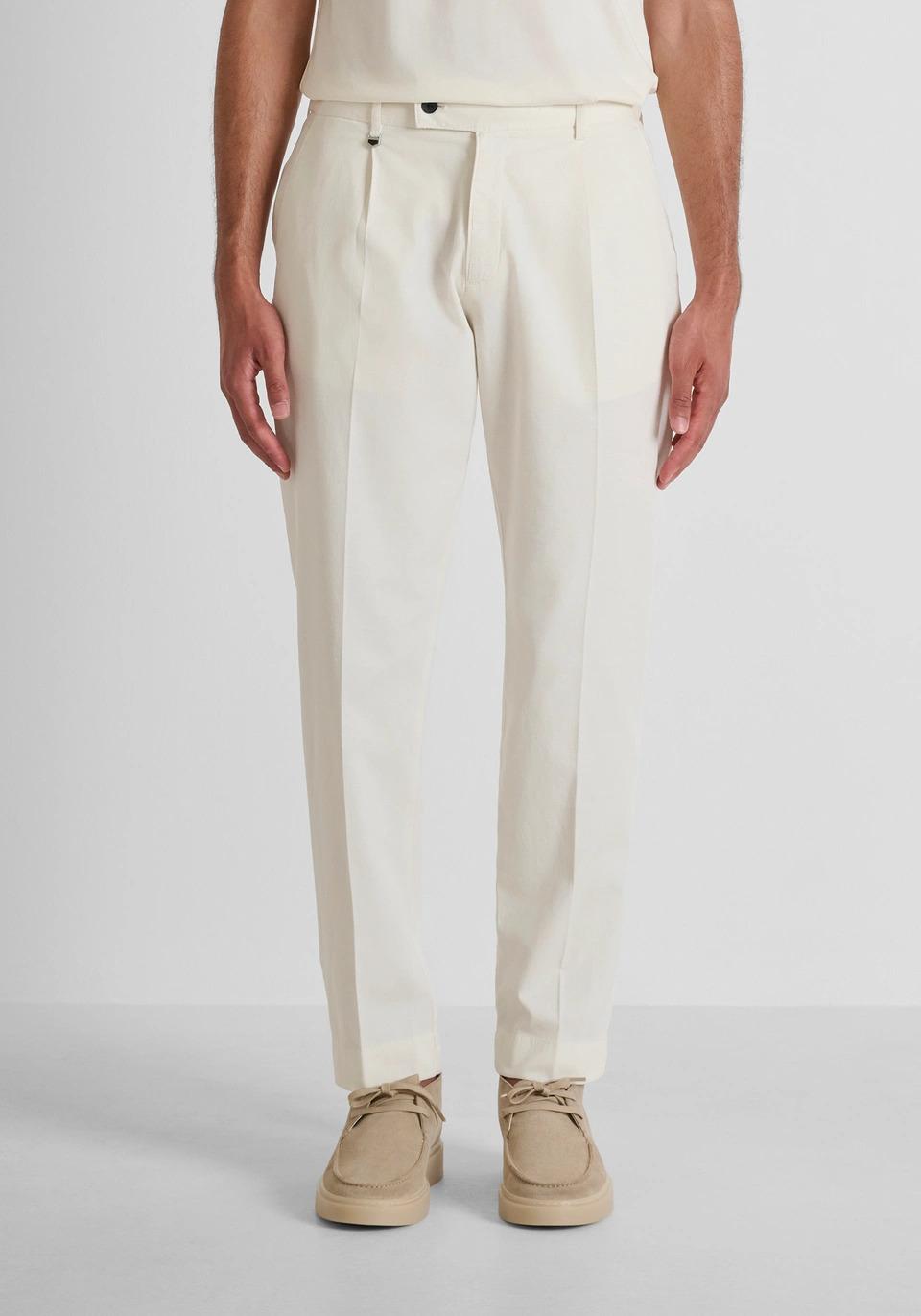PANTALONE uomo in misto cotone e lino burro antony morato MMTR00783 FA900143 PANNA ANTONY MORATO 