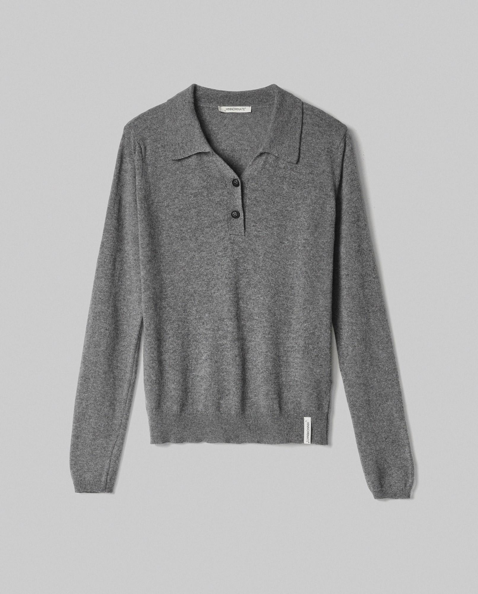 POLO DONNA IN CASHMERE MANICA LUNGA GRIGIO HINNOMINATE HMABW02144 GRIGIO MELANFE HINNOMINATE 