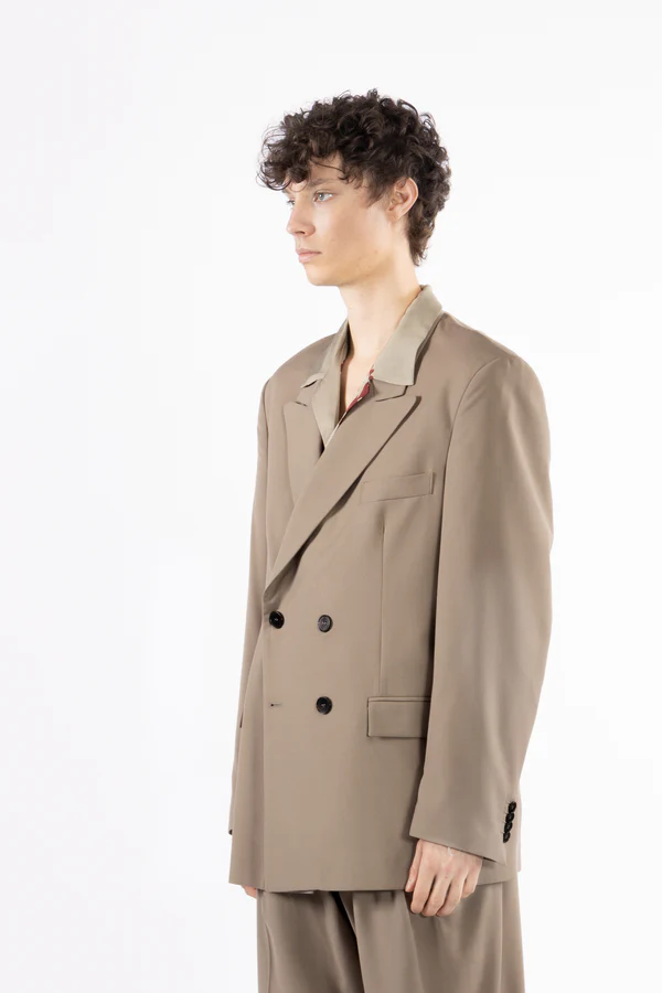 giacca uomo doppio petto oversize taupe I'm brian GIA3655 TAUPE I'M BRIAN 
