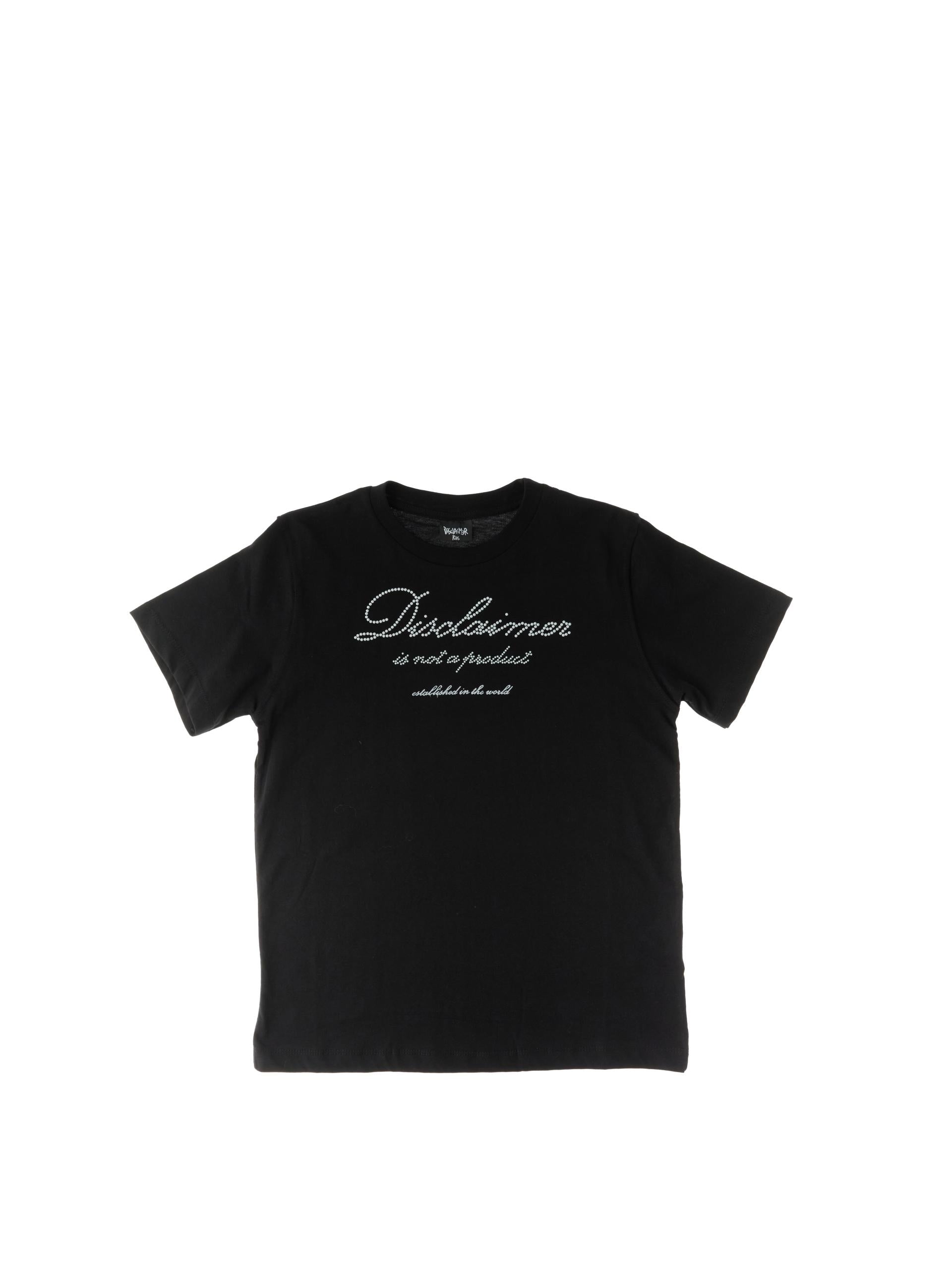 T-SHIRT bambina  DISCLAIMER STRASS nero disclaimer 58728 NERO DISCLAIMER 