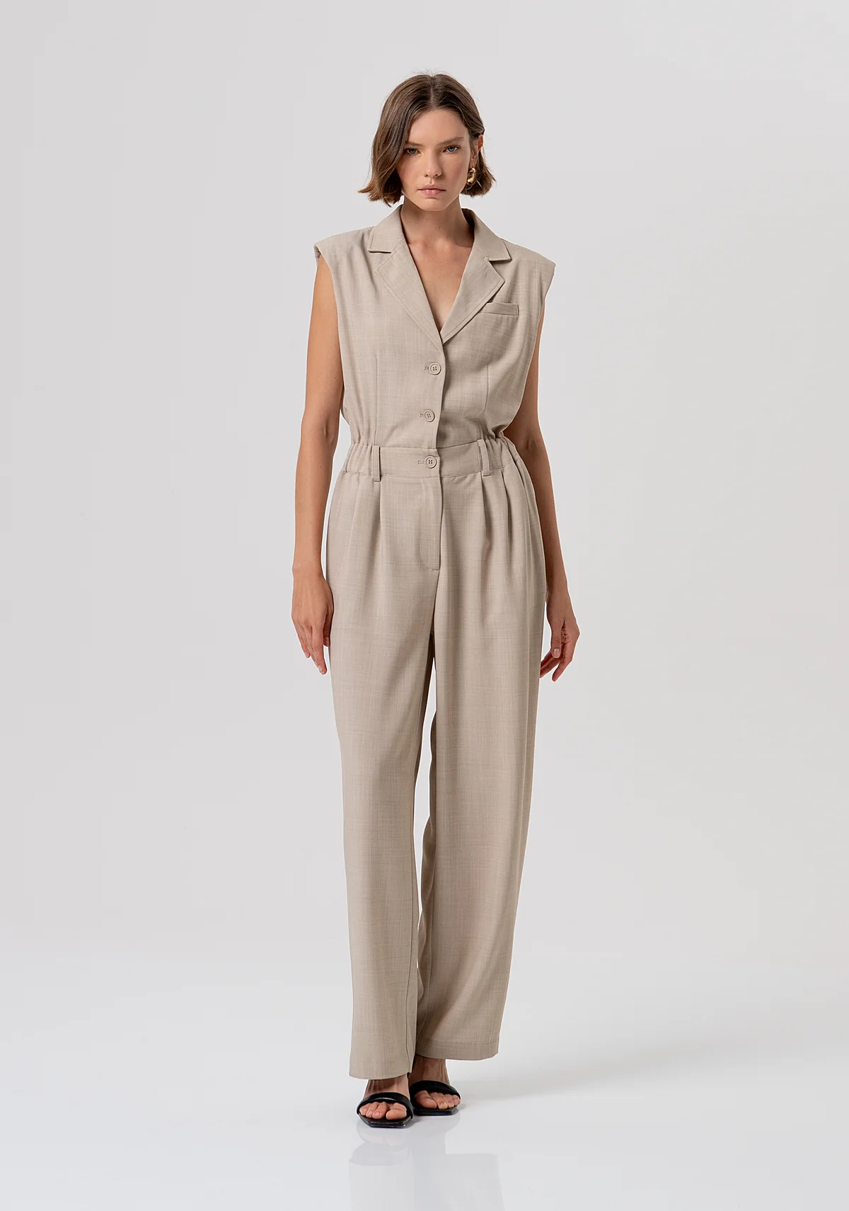 tuta DONNA SENZA MANICHE CON PANTALONI LUNGHI BEIGE FRACOMINA FR26SO2005W76301 BEIGE FRACOMINA 