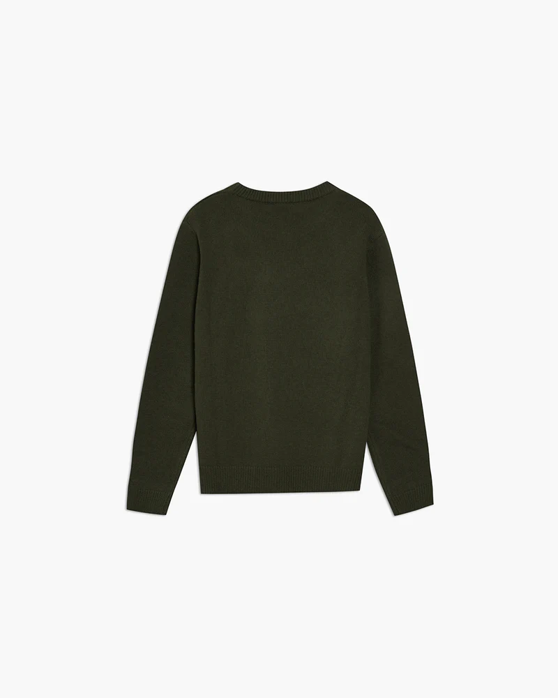 MAGLIA DONNA IN LANA STRASS BUCHI VERDE JIJIL MK029 VERDE JIJIL 