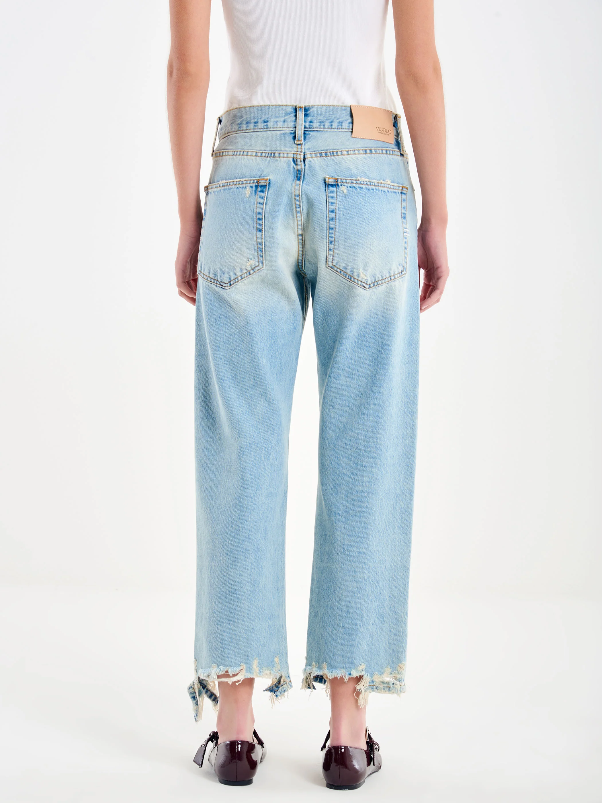 Jeans DONNA Straight Relaxed Zeke Vintage DENIM VICOLO DAB5121 DENIM VINTAGE VICOLO 