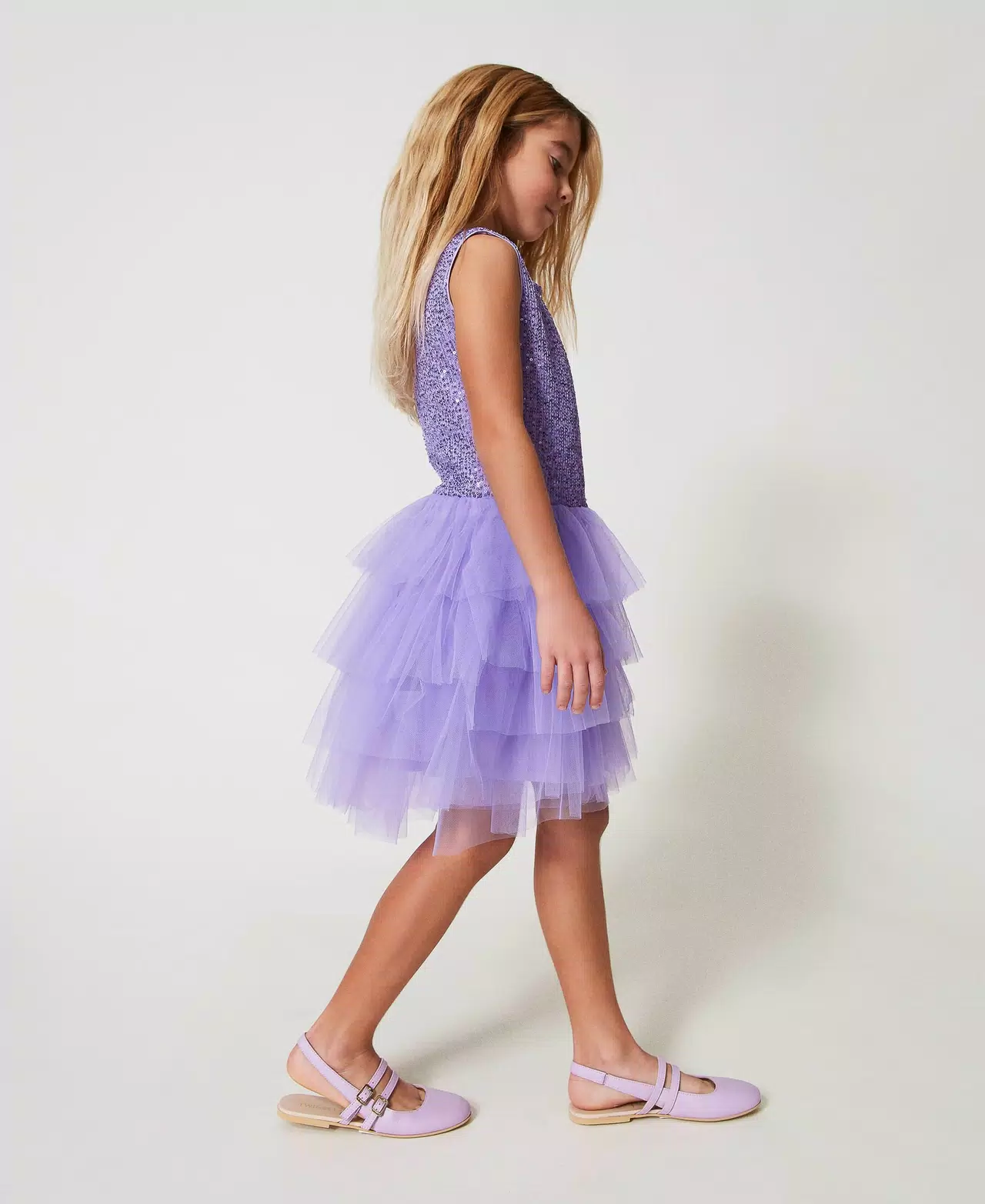 TWINSET KIDS 251GJ2536BIANCO-VIOLET