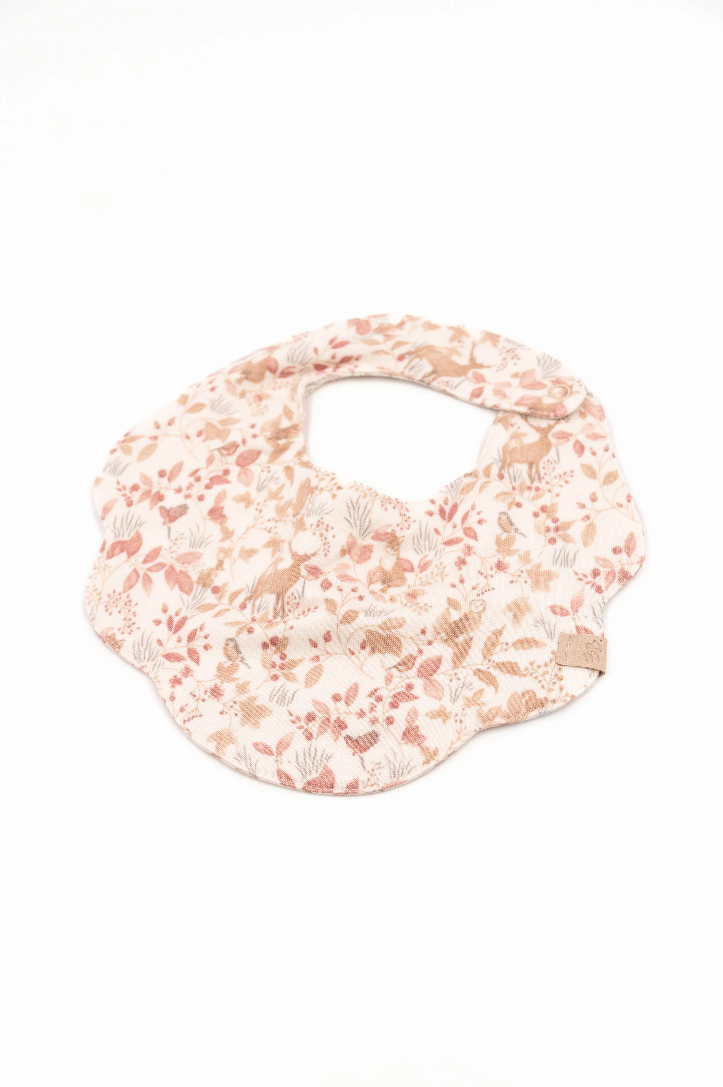 bavaglino fiore con lato in spugna fantasia bamboom 1079 PRINT AUTUMN FOREST BAMBOOM 