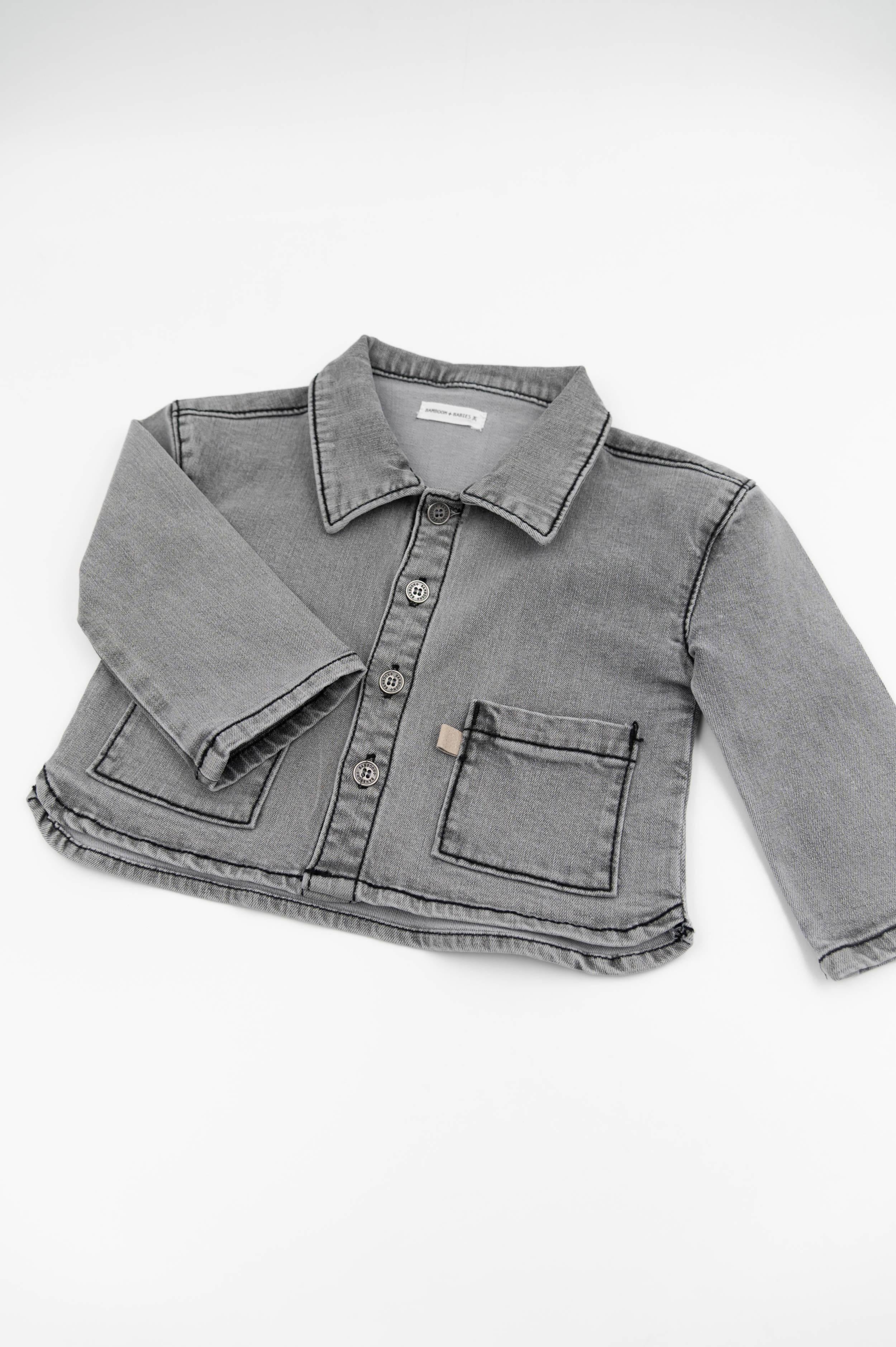 CAMICIA BAMBINO in JEANS elastico grey bamboom 1084 GREY BAMBOOM 