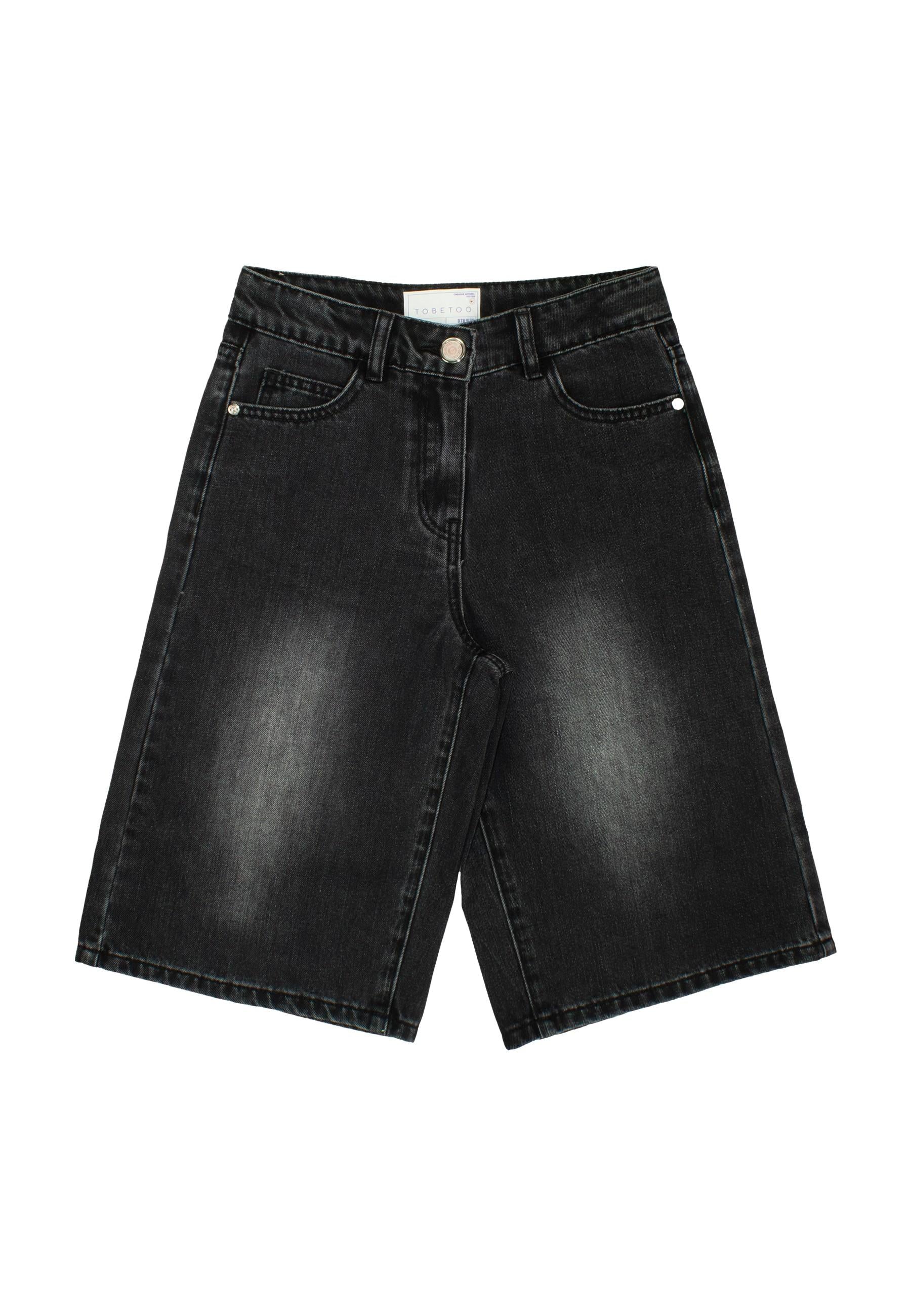 BERMUDA BIMBA IN DEMIN SCURO TO BE TOO T1351P DENIM NERO TO BE TOO 