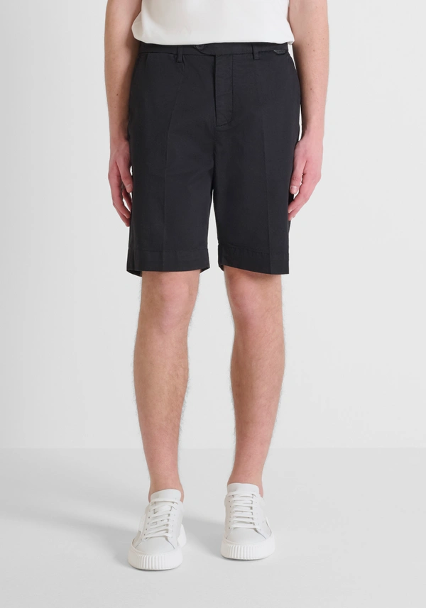 SHORTS SLIM FIT "MARK" IN MISTO COTONE ELASTICO MMSH00202 NERO ANTONY MORATO 