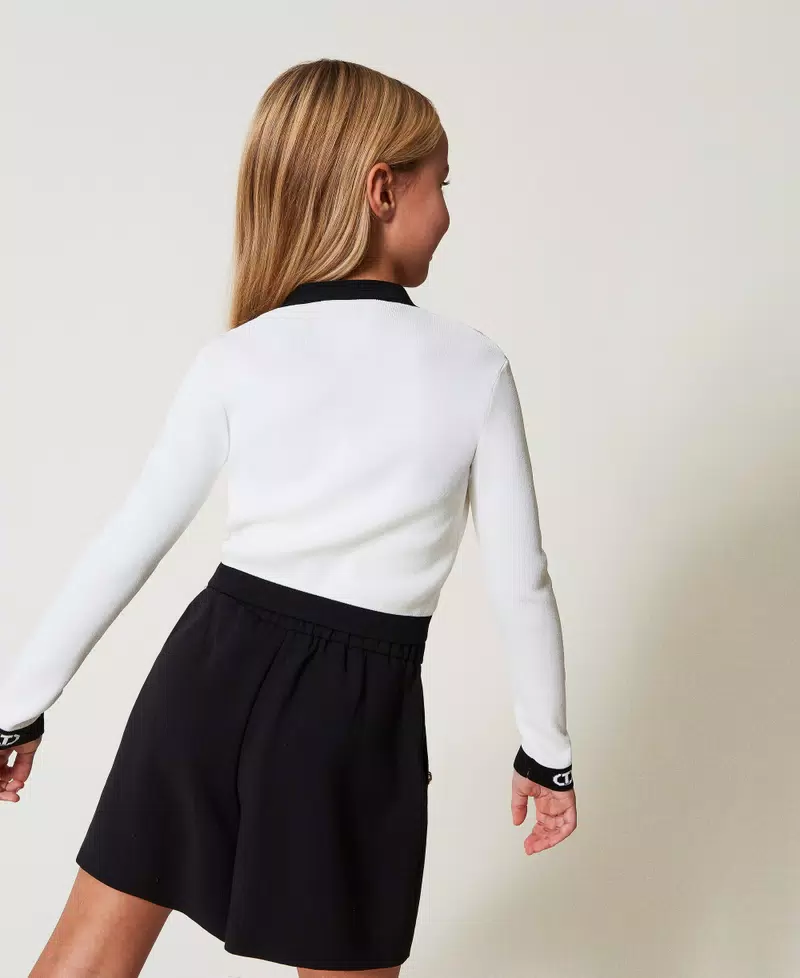 TWINSET KIDS 251GJ3QW4BIANCO\NERO