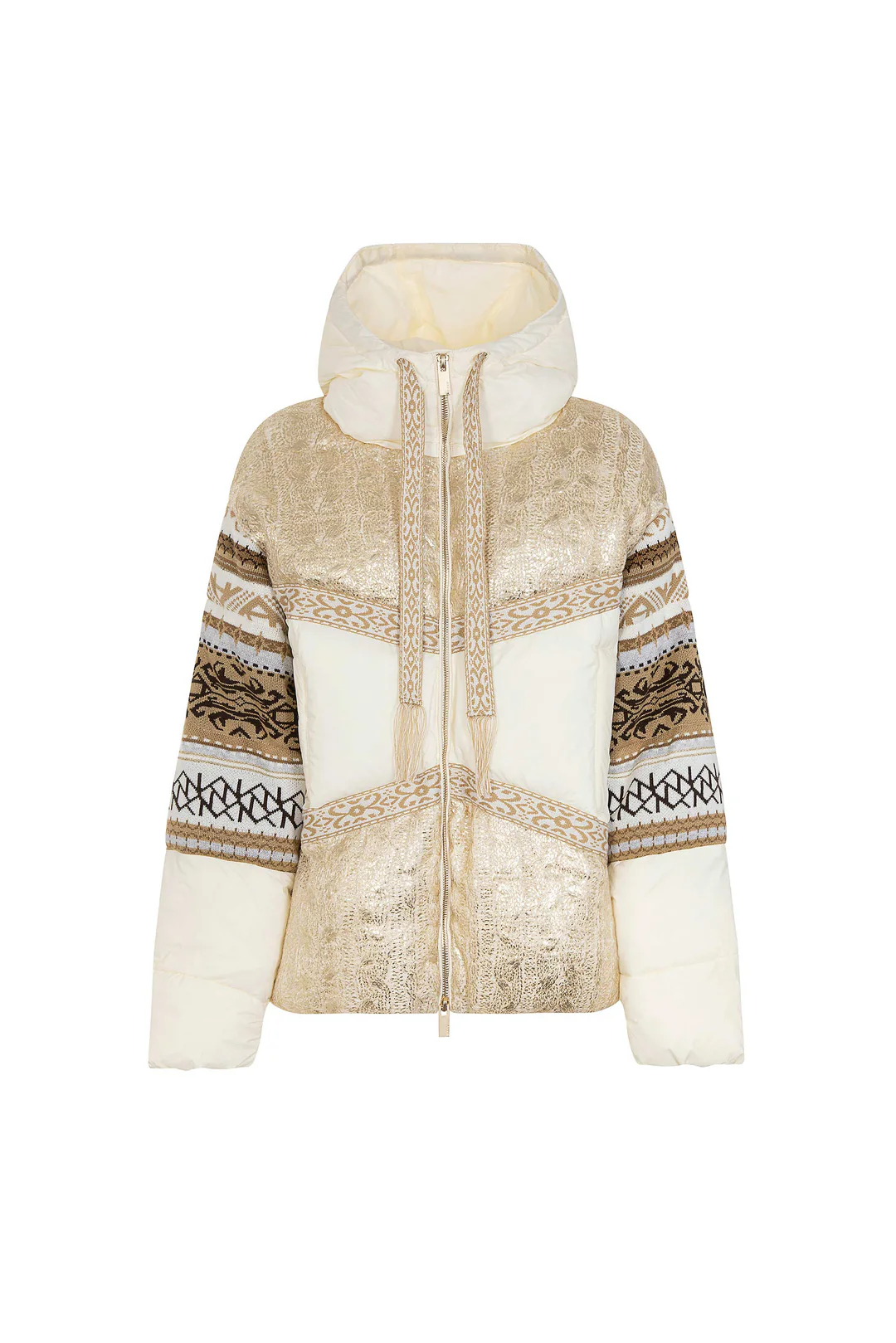 PIUMINO AKEP CON INSERTI IN MAGLIA JACQUARD